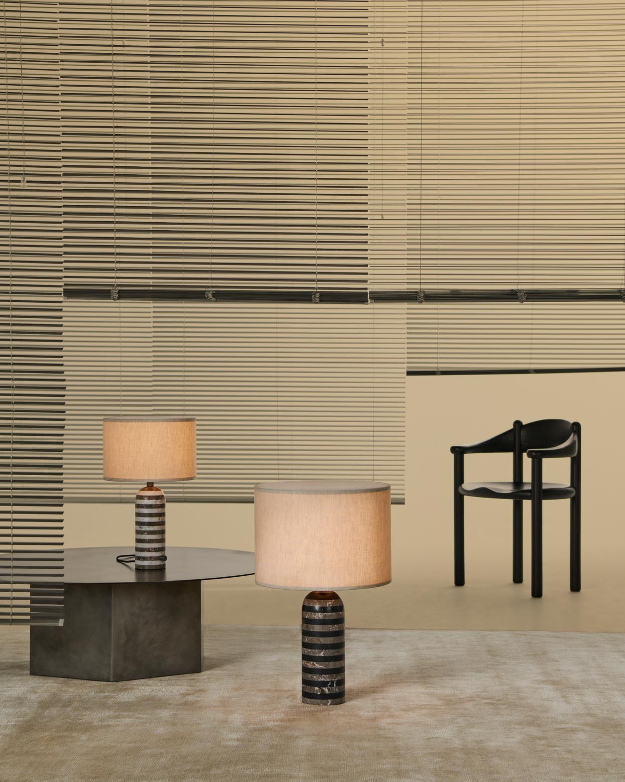 GRAVITY table lamp white with marble