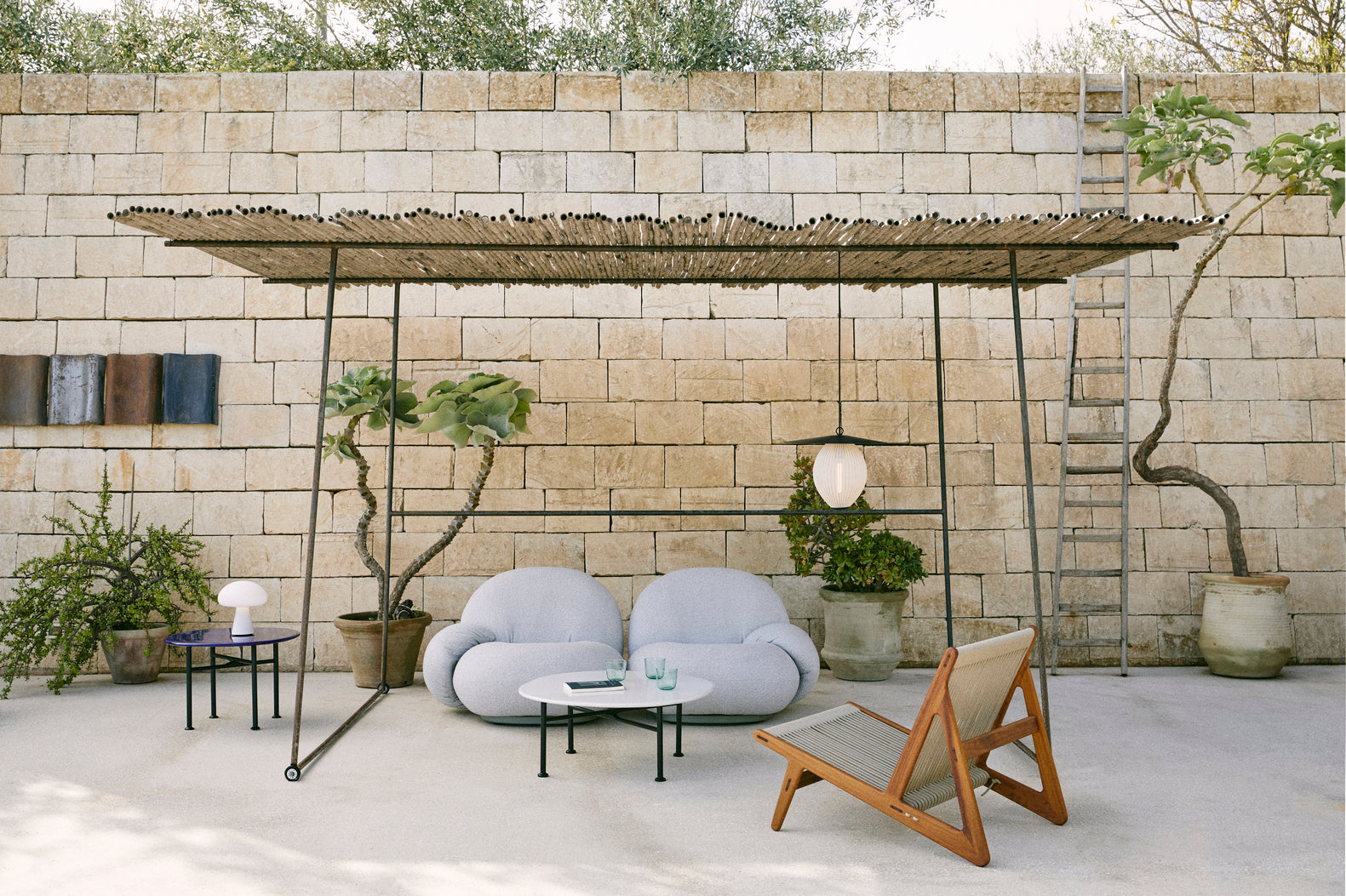 MR01 Iroko Wood Garden Armchair
