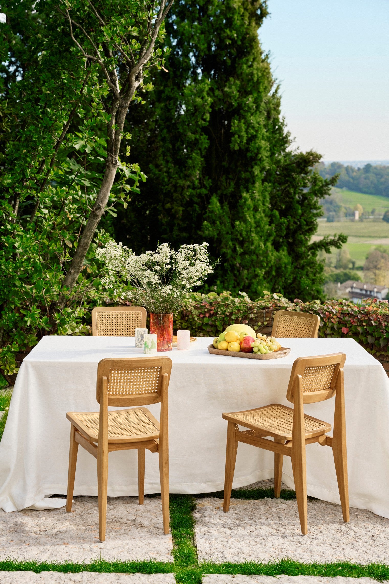 Zahradní křeslo C-CHAIR z teakového dřeva s pleteninou