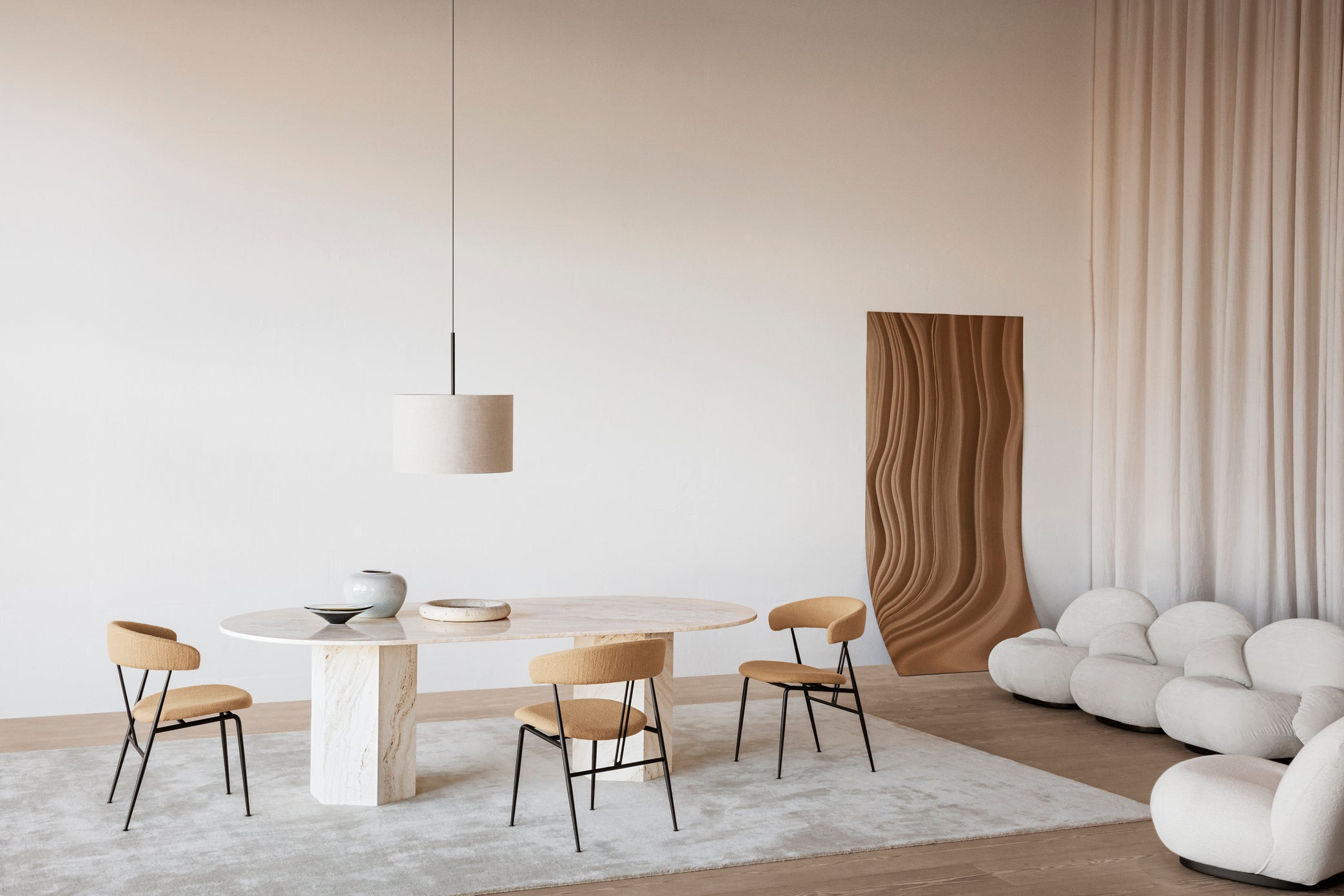 EPIC Cream Travertine Table