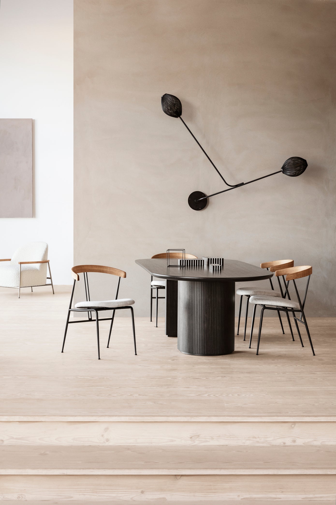 MOON lite table oak wood