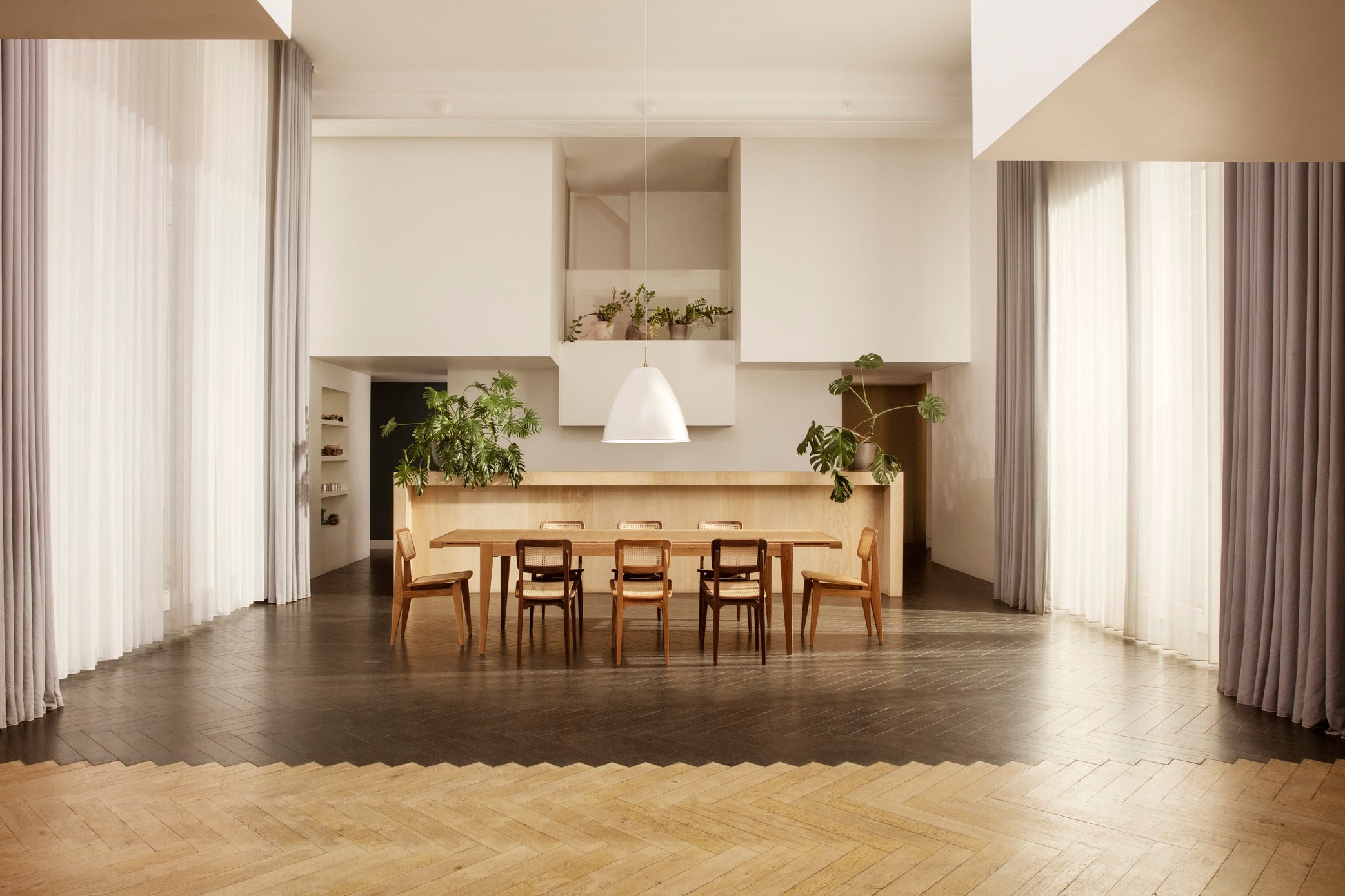 Extendable table S-TABLE walnut wood