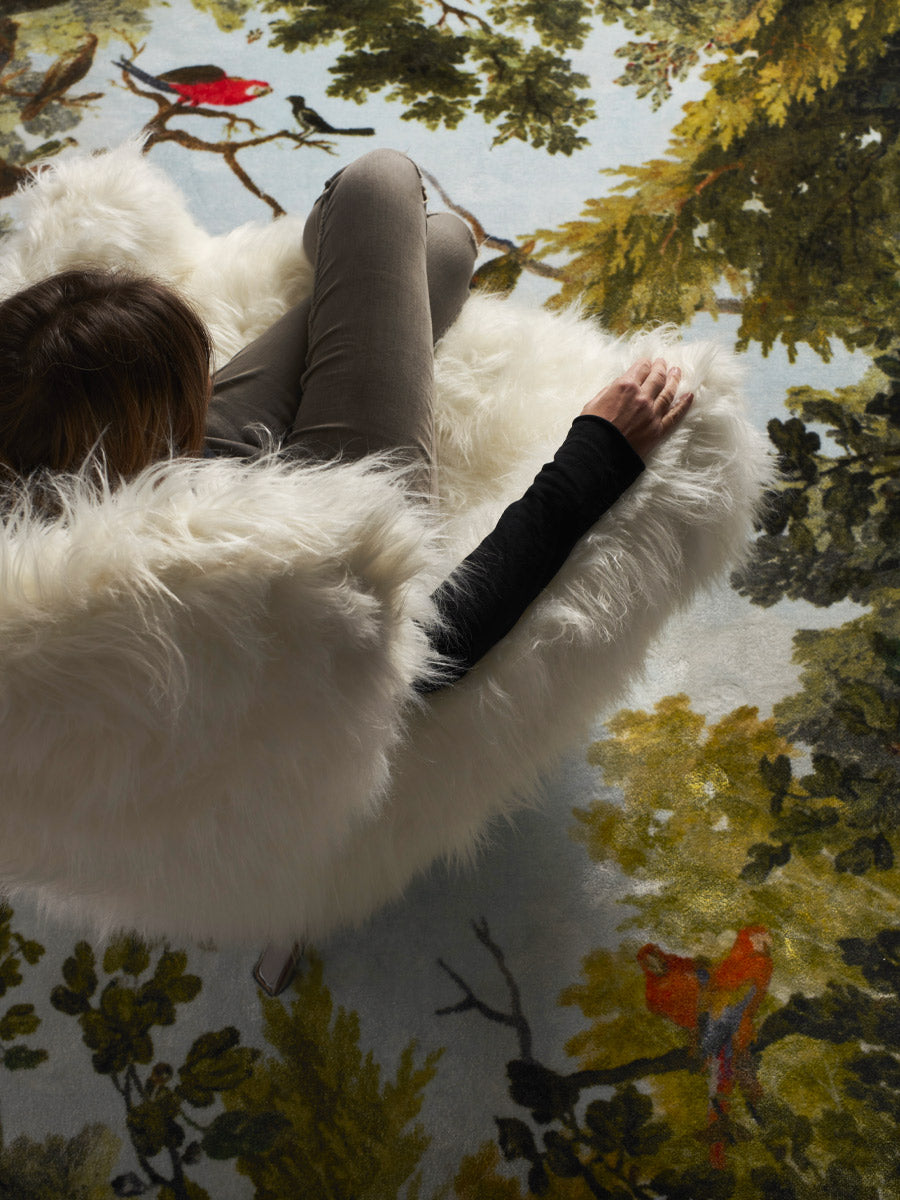 Křeslo GUELFO FUR bílé