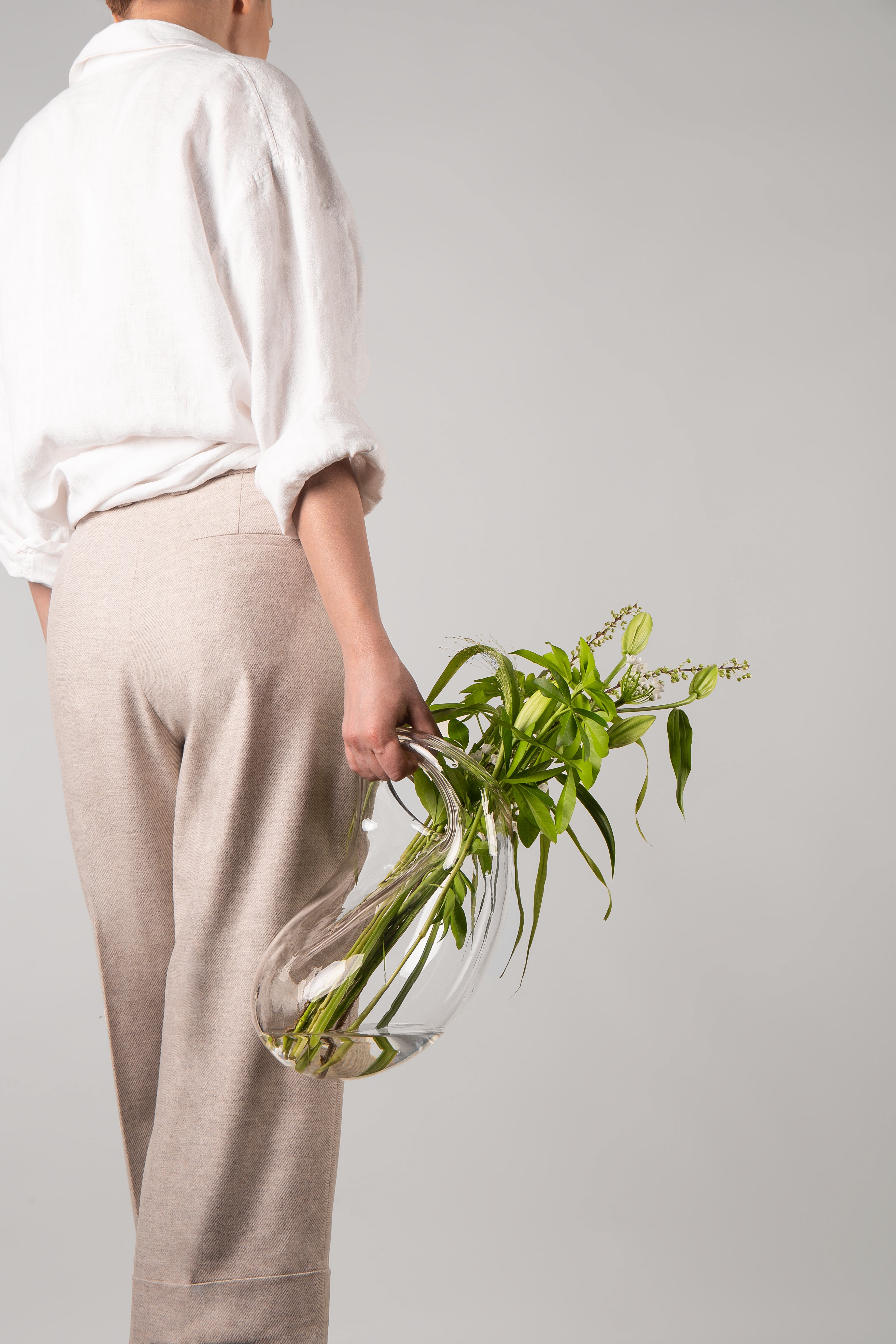 Váza GUTTA BOON sklo s černým