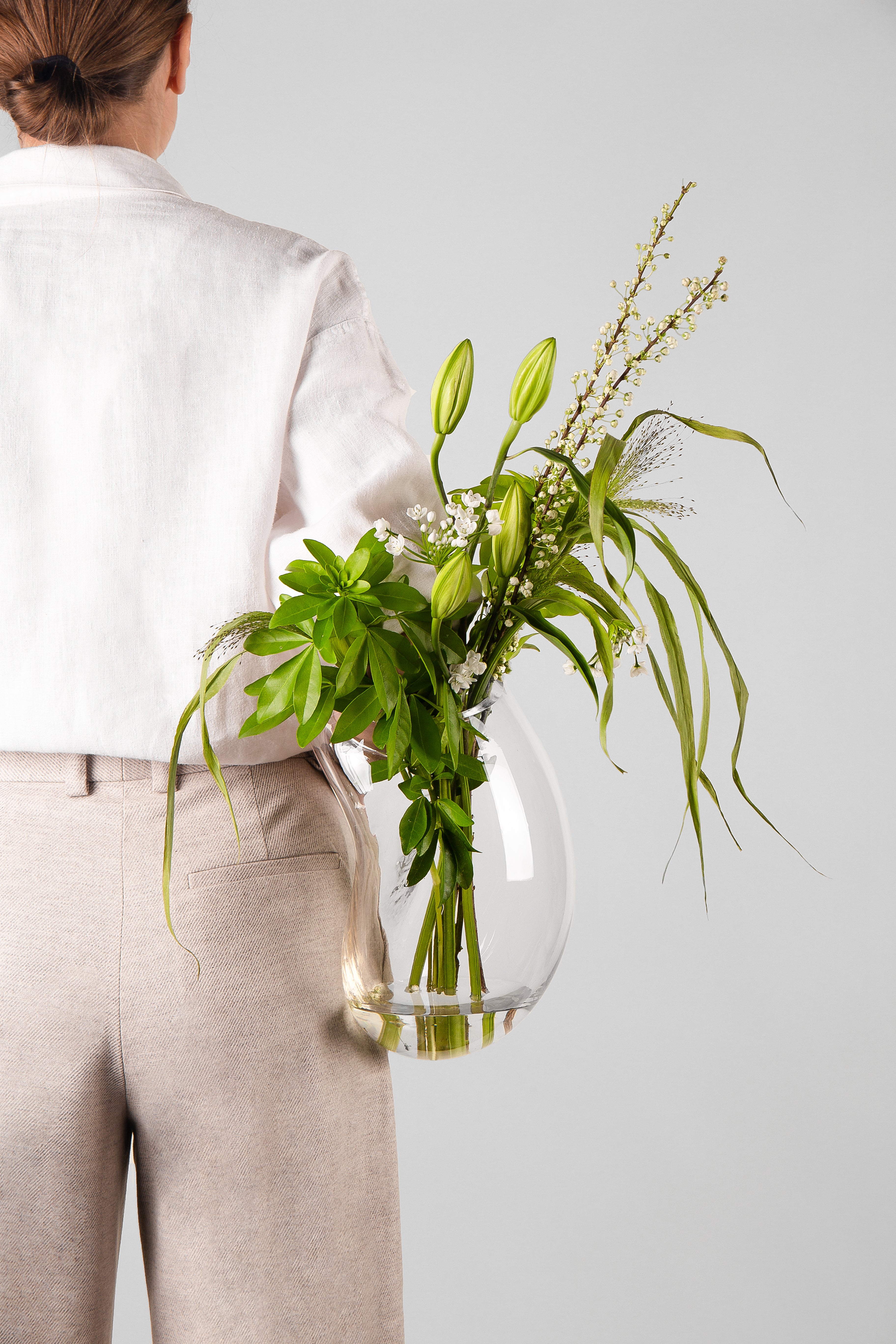 Váza GUTTA BOON sklo s černým