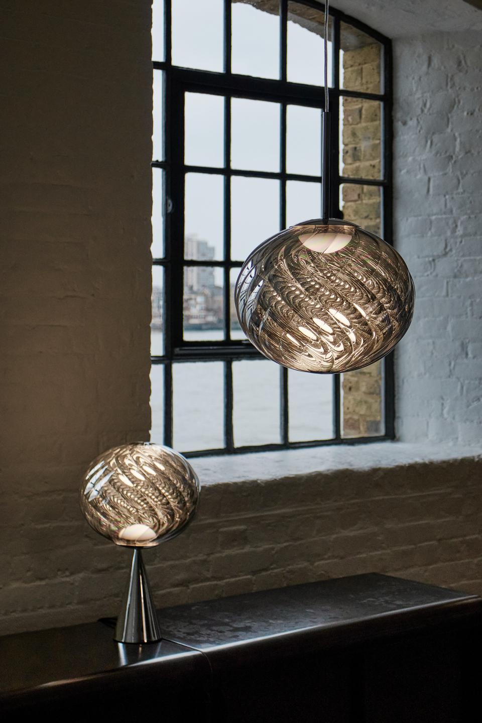 Silver WHIRL pendant lamp