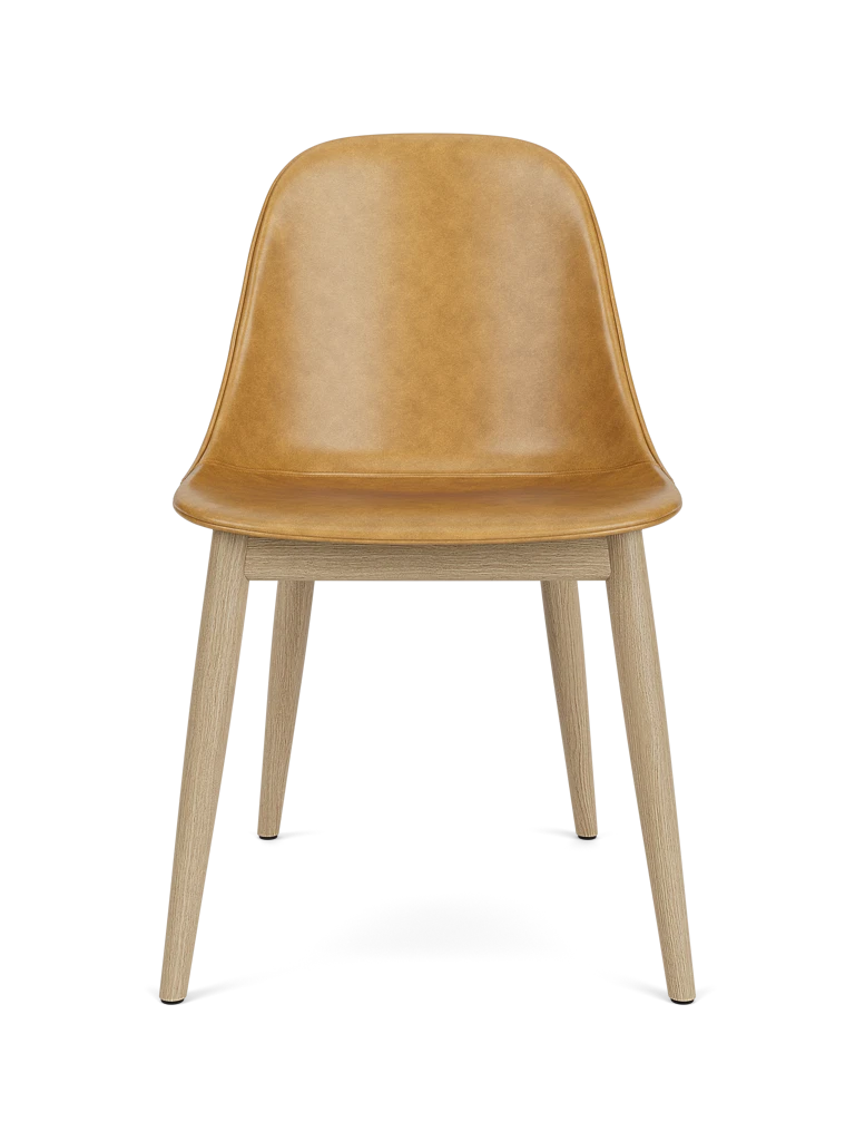 HARBOUR chair in cognac leather with oak base