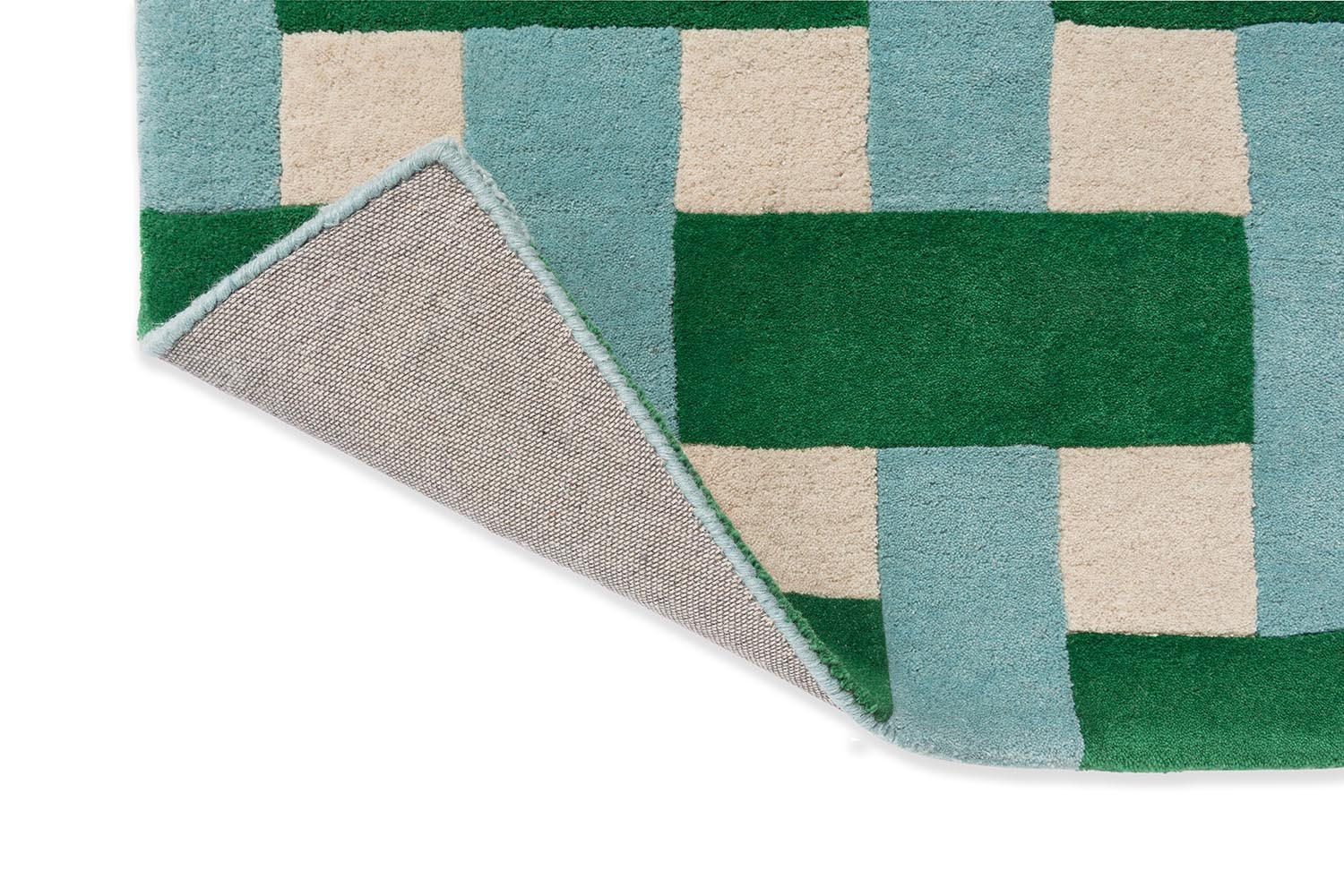 Koberec BASKETWEAVE EMERALD AQUAMARINE zeleno-modrý
