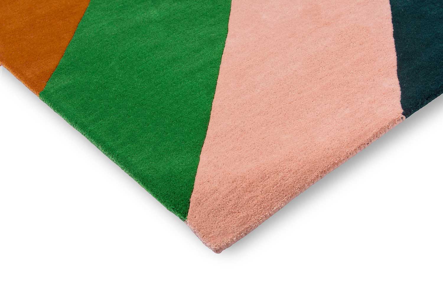 Koberec SHERBET STRIPE EMERALD AMBER vícerozměrný