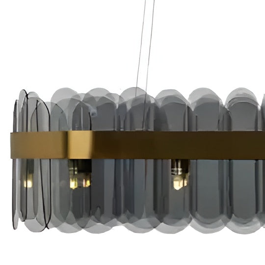 JULIO chandelier glass with gold