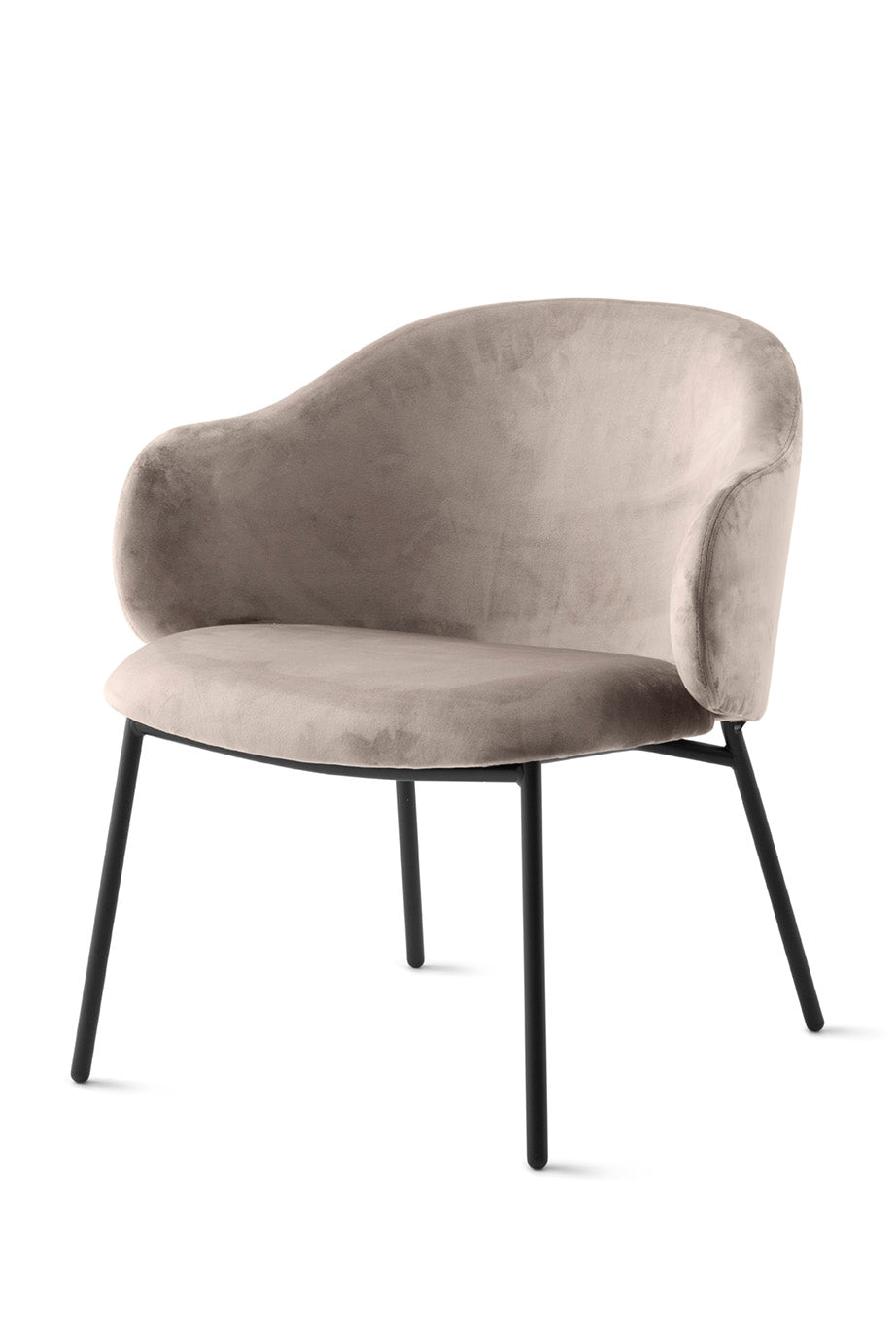 Křeslo HOLLY čalouněné s černým podstavcem