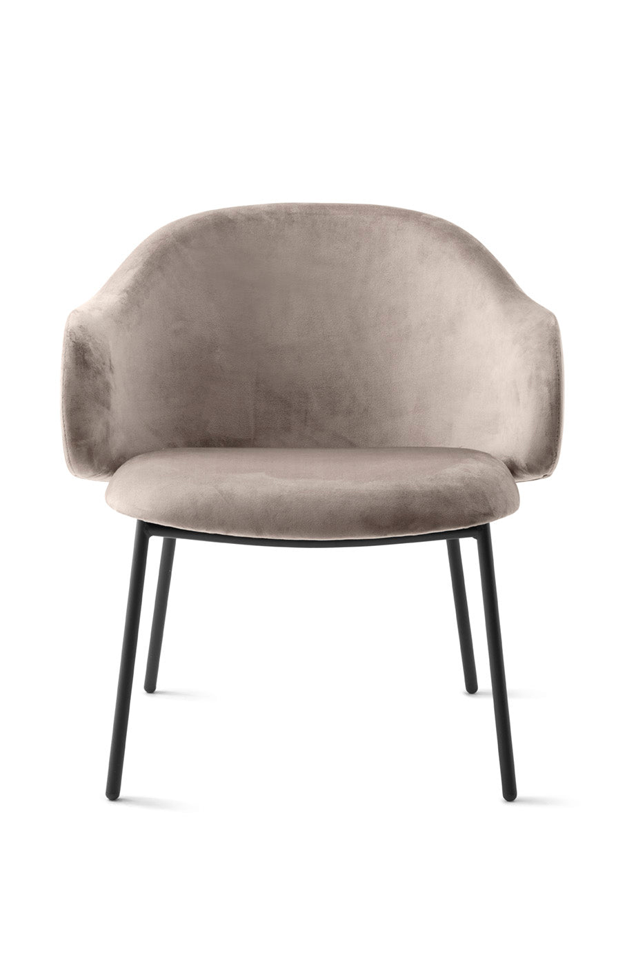 Křeslo HOLLY čalouněné s černým podstavcem