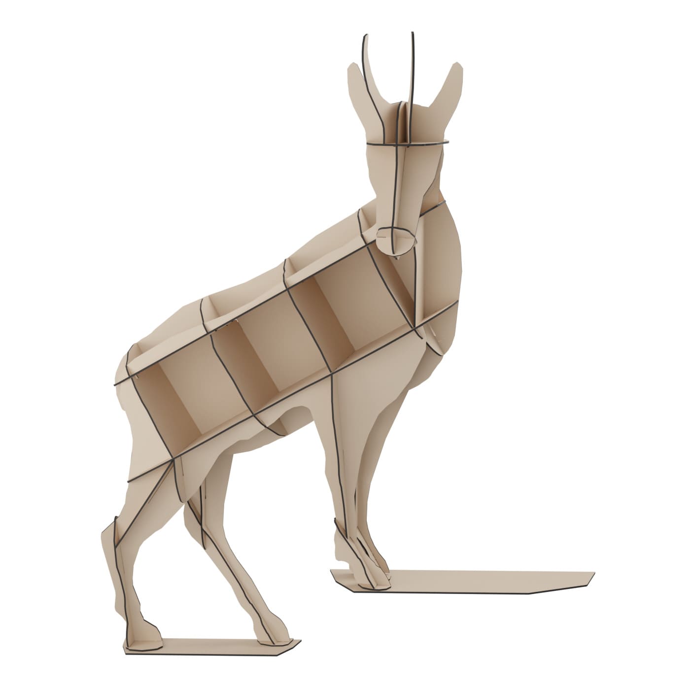 Beige nástěnný regál HORACE