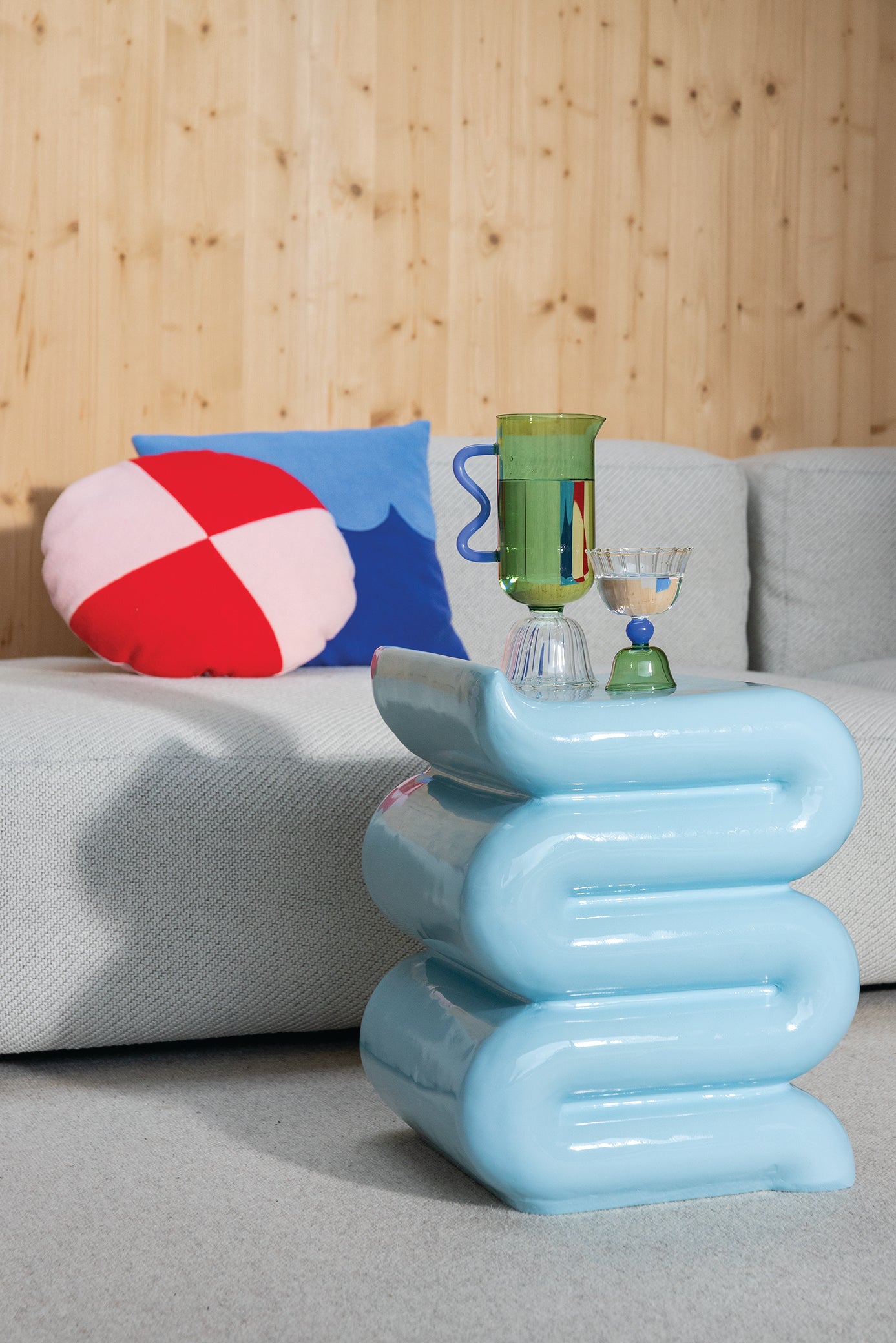 Boční stolek WHIP modrý