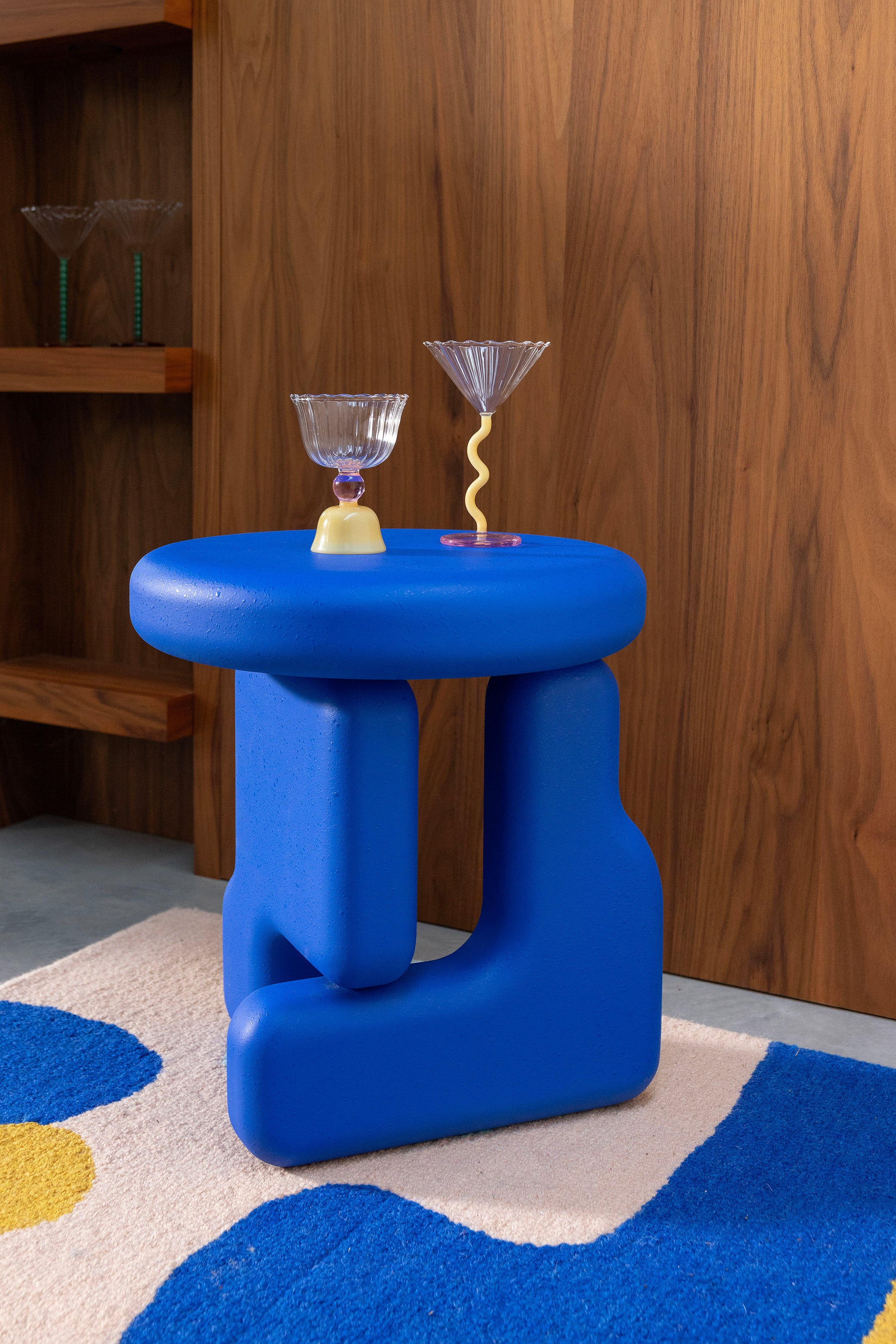 Sada skleněných pohárů TULIP žlutá s růžovou