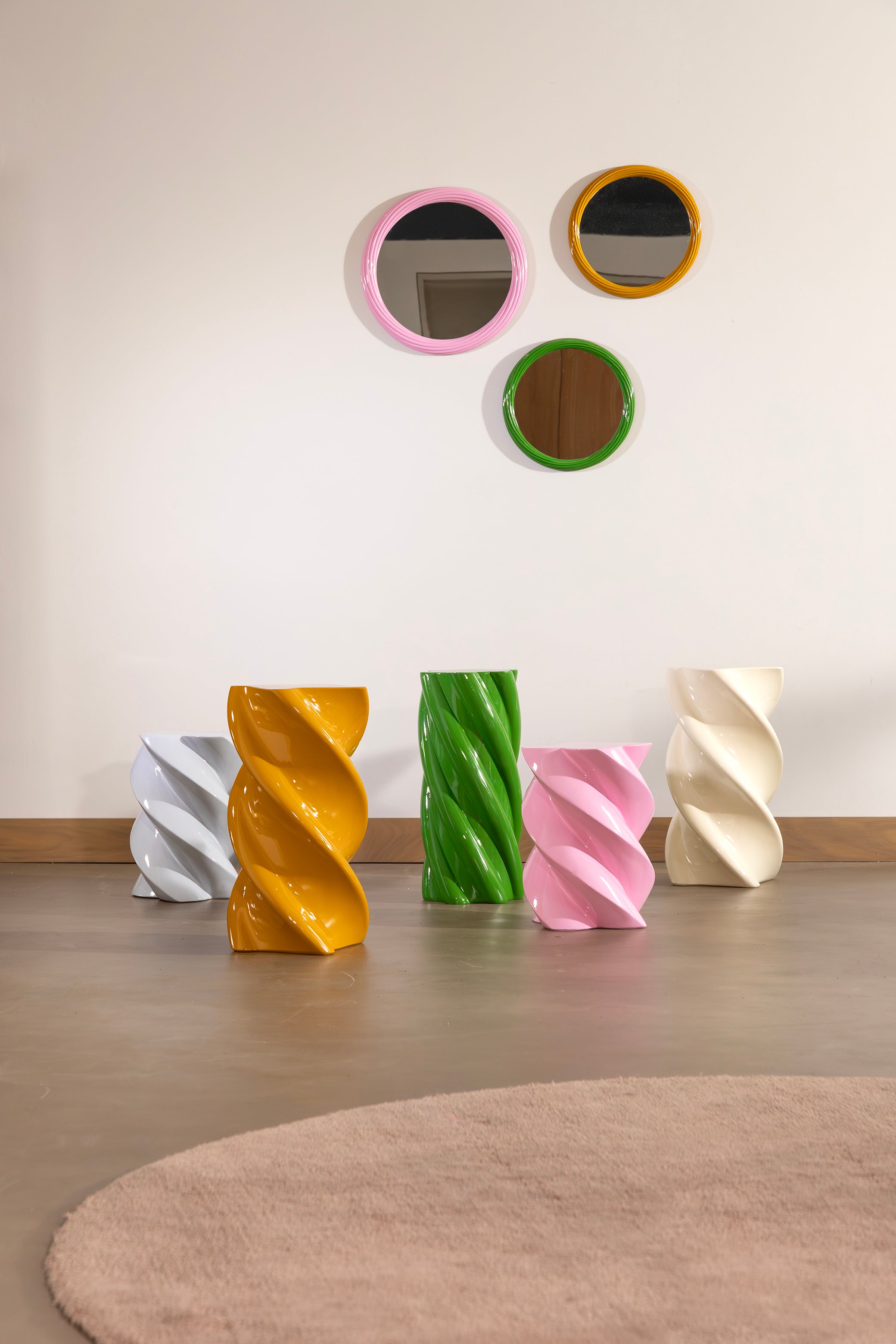 Round Mirror CHURROS Green