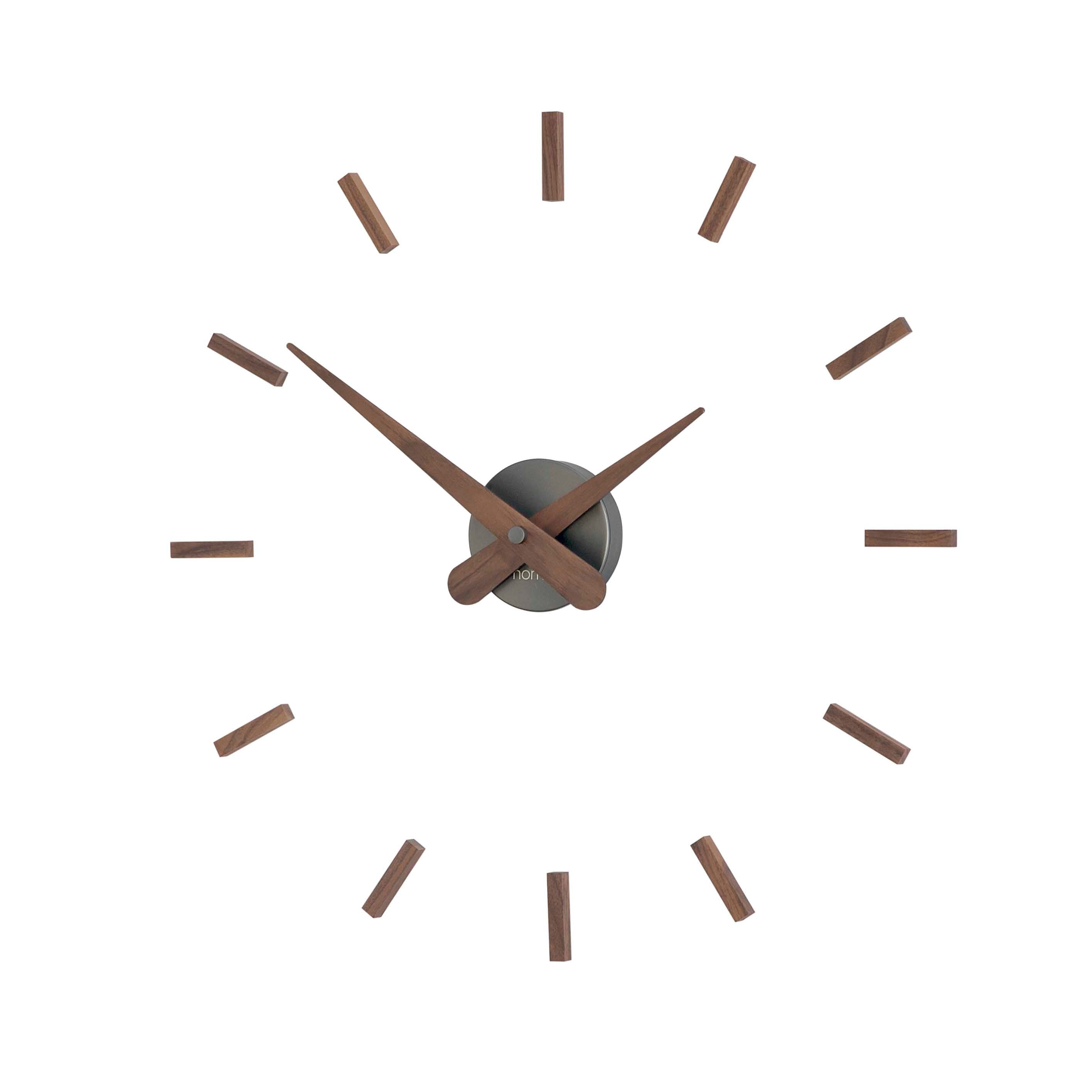 SUNSET wall clock walnut wood with graphite
