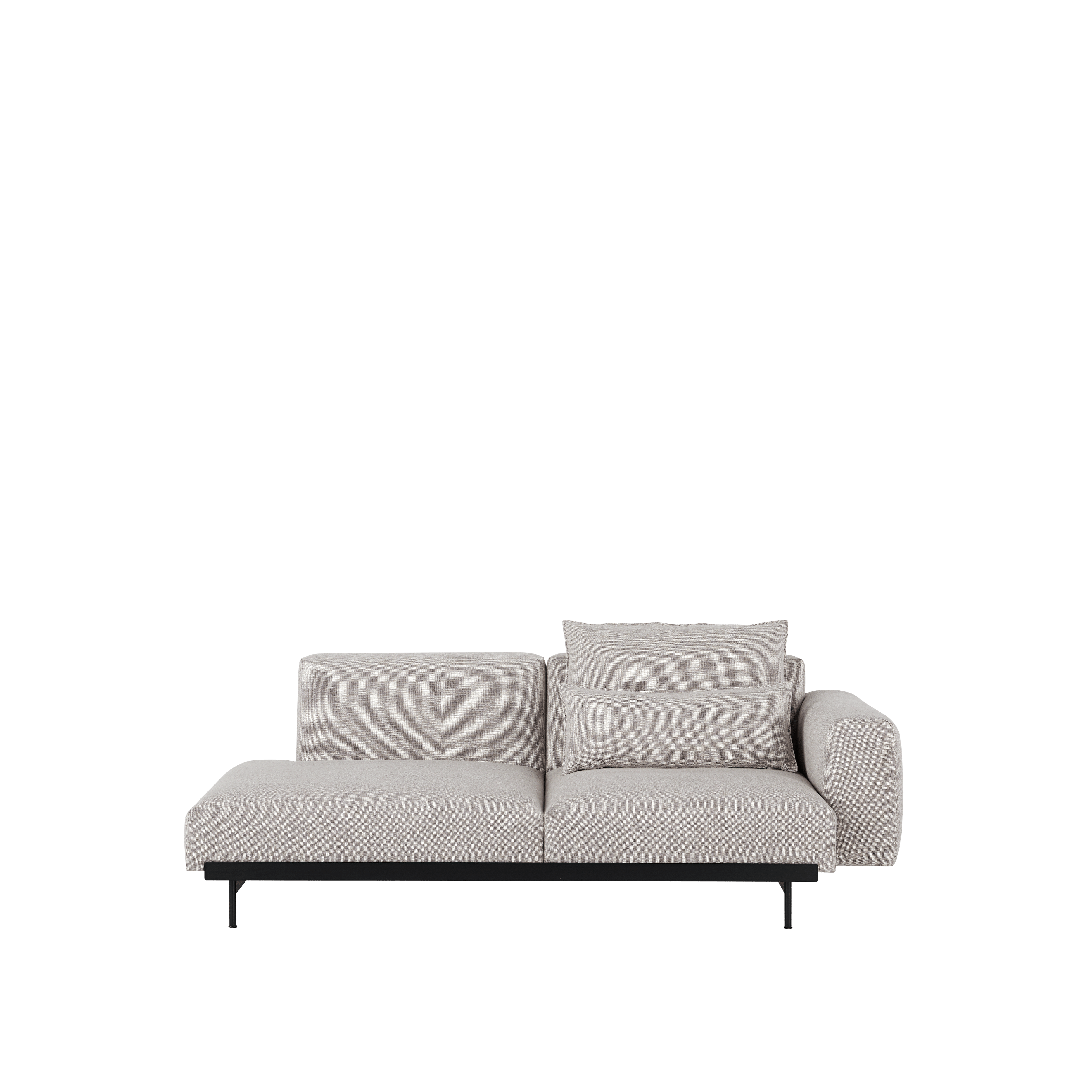 Sofa pro dvě osoby, otevřená levostranná IN SITU, čalouněná.