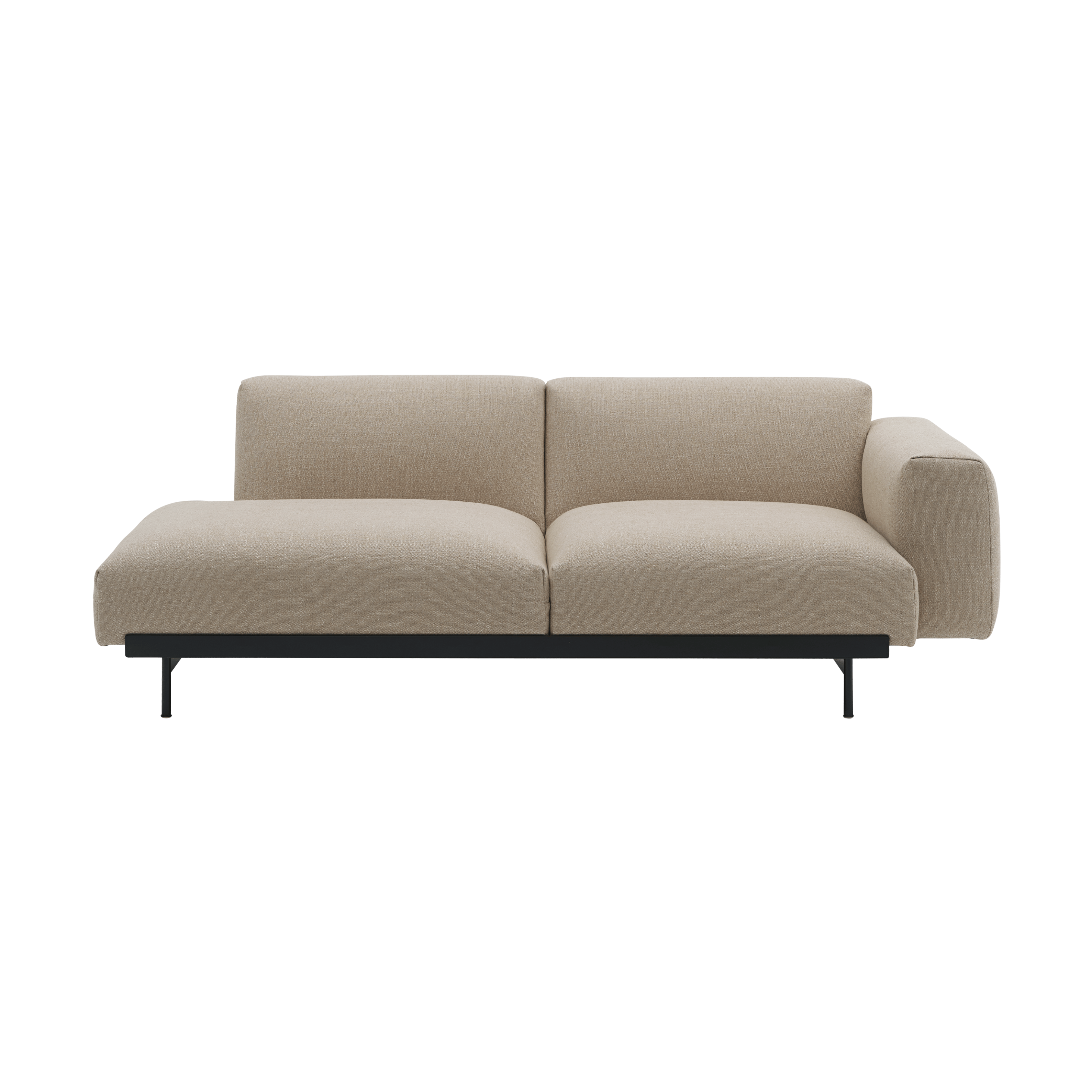 Sofa pro dvě osoby, otevřená levostranná IN SITU, čalouněná.