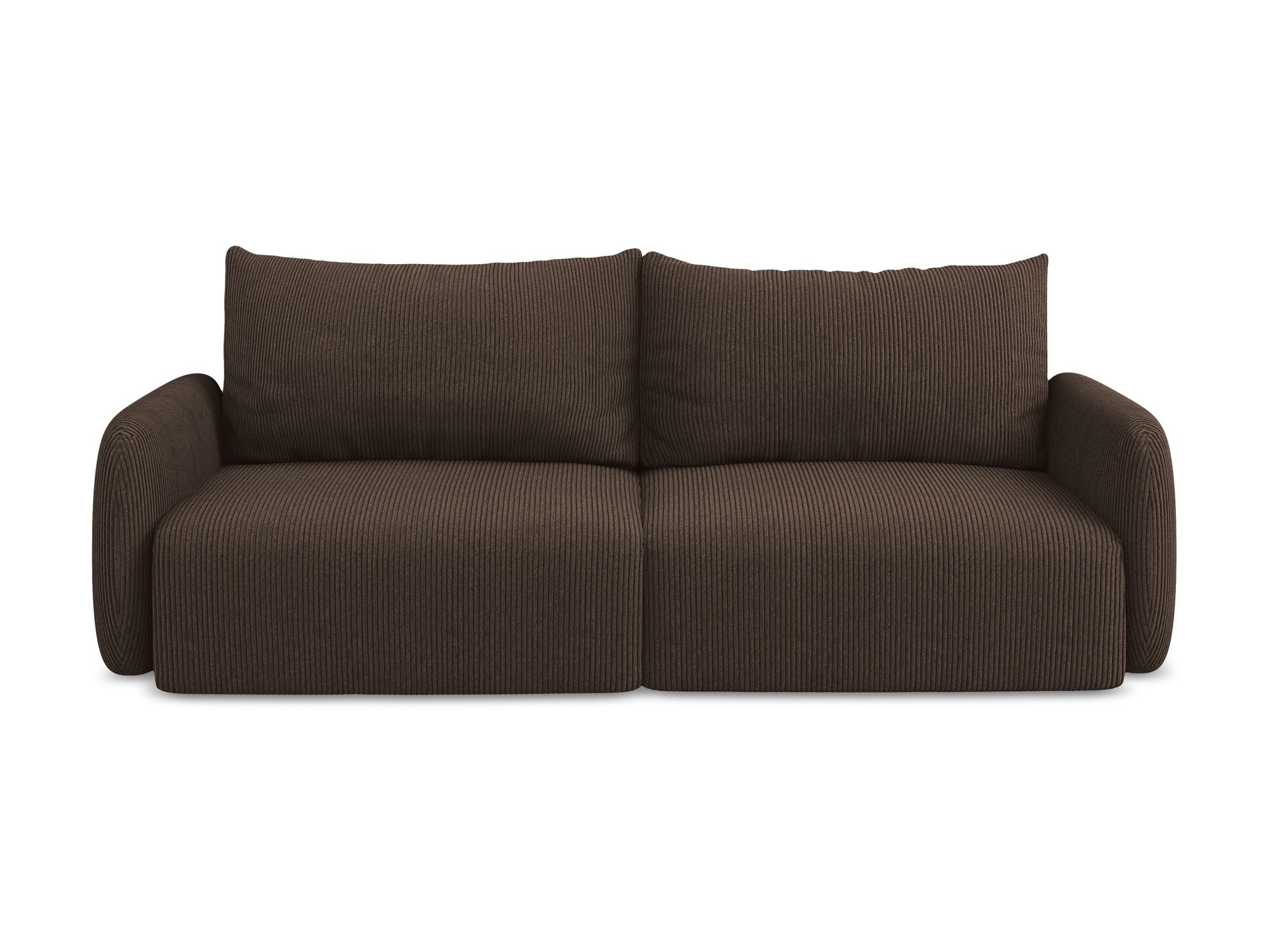3-Seater Sofa with Sleeping Function KALENA Chocolate Corduroy