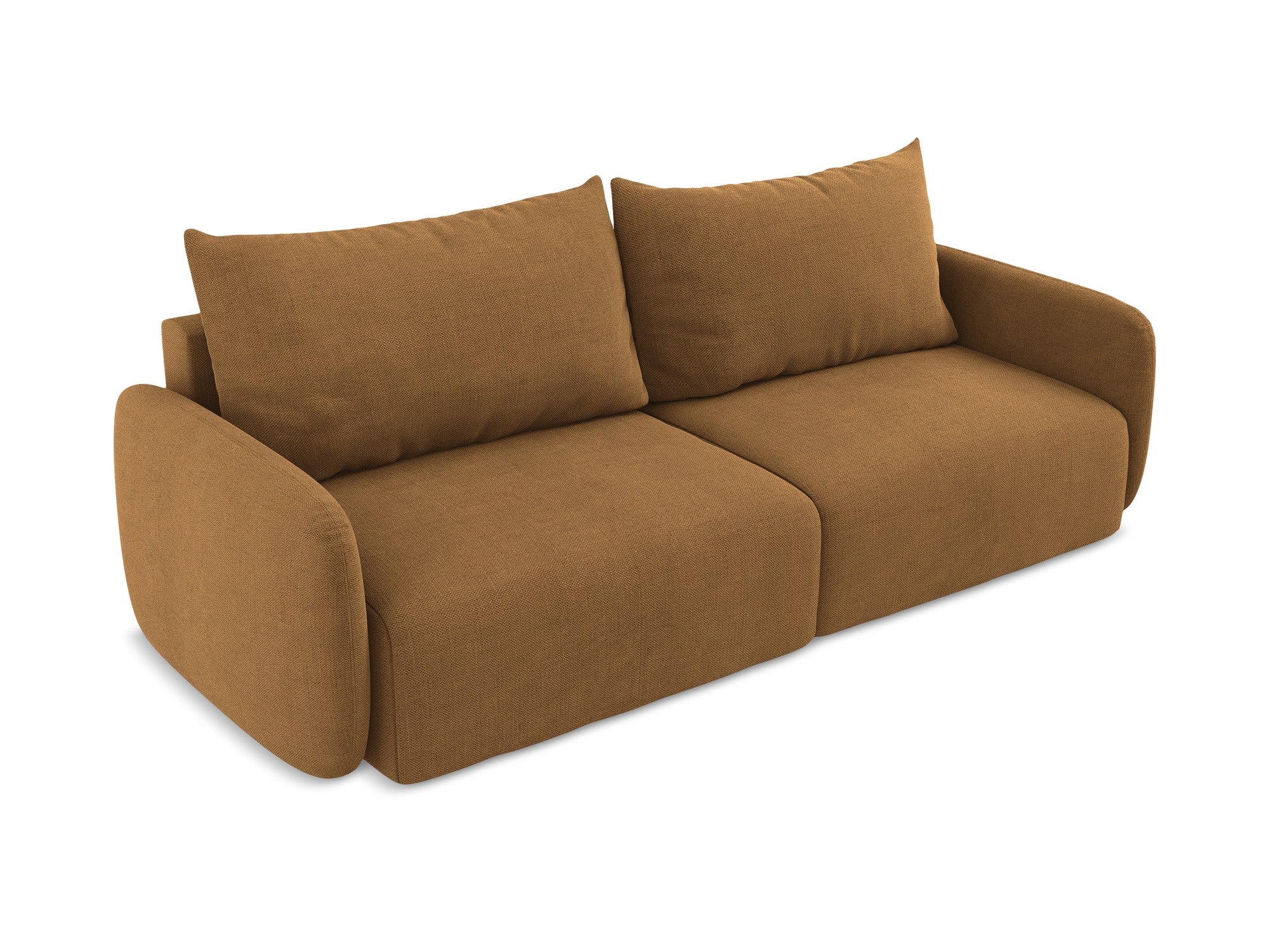 3-Seater Sofa with Sleeping Function KALENA Terracotta