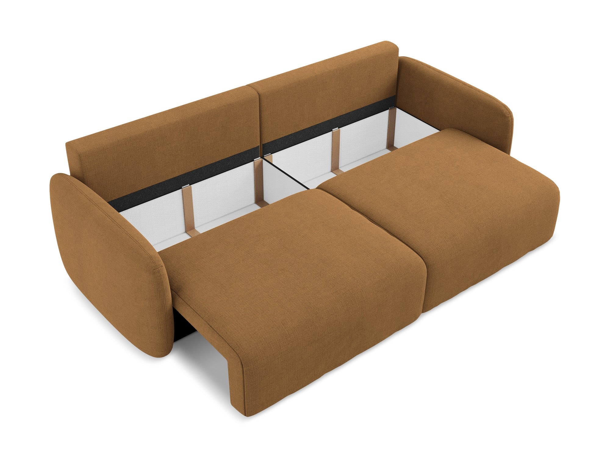 3-Seater Sofa with Sleeping Function KALENA Terracotta