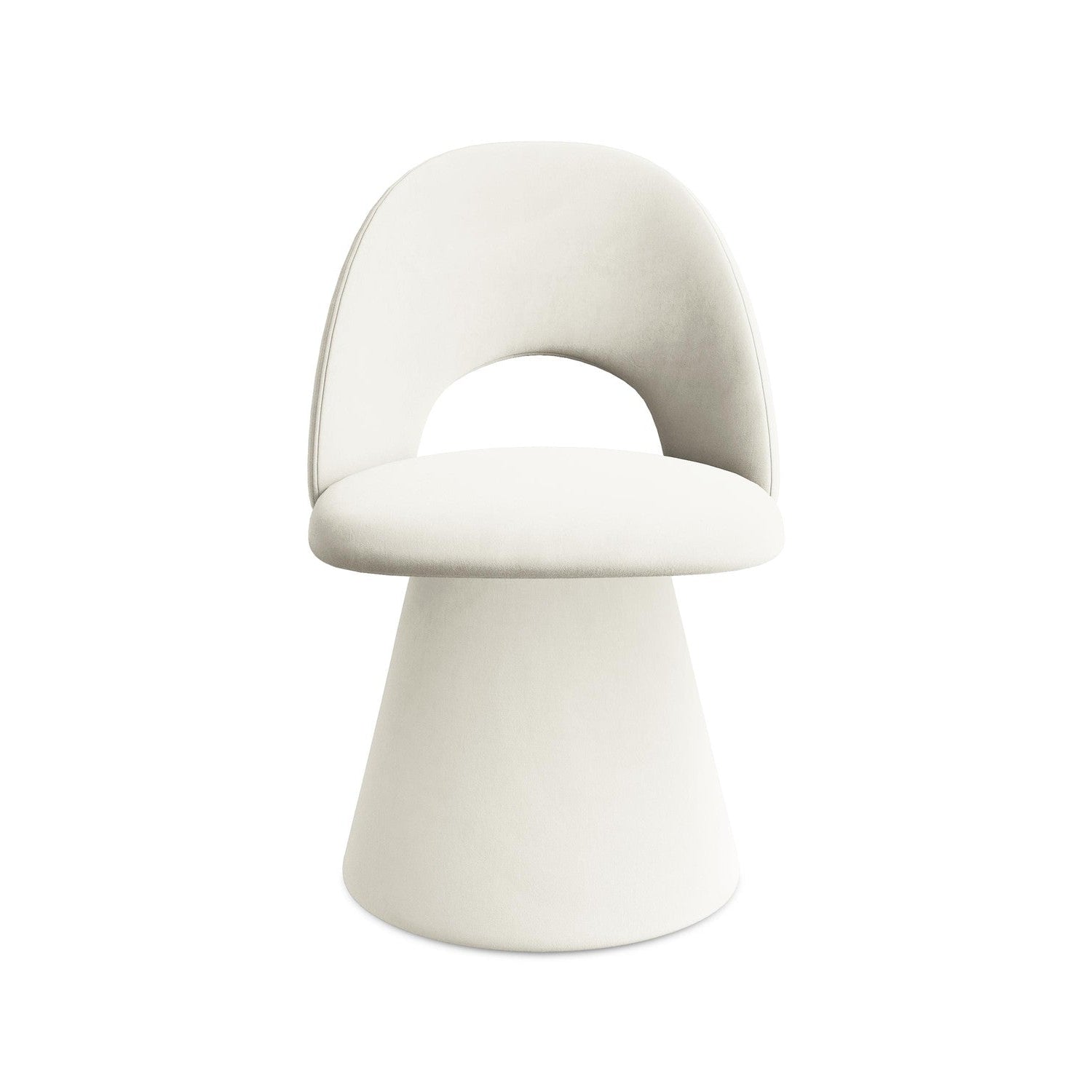 Sametová židle KALO světle béžová