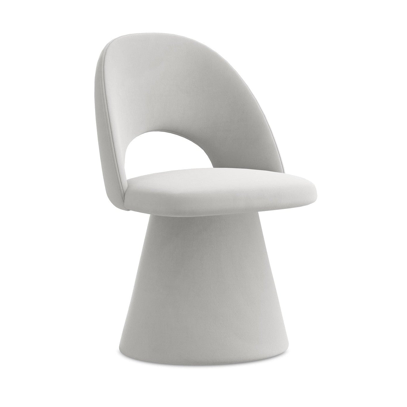 Sametová židle KALO stříbrná