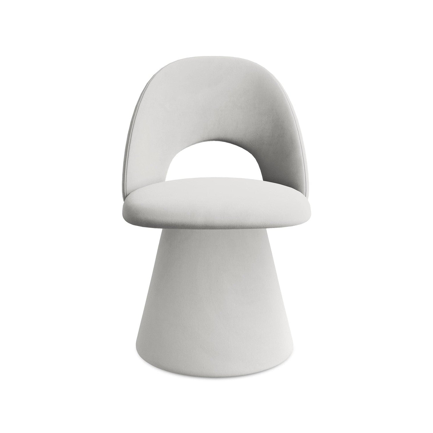 Sametová židle KALO stříbrná