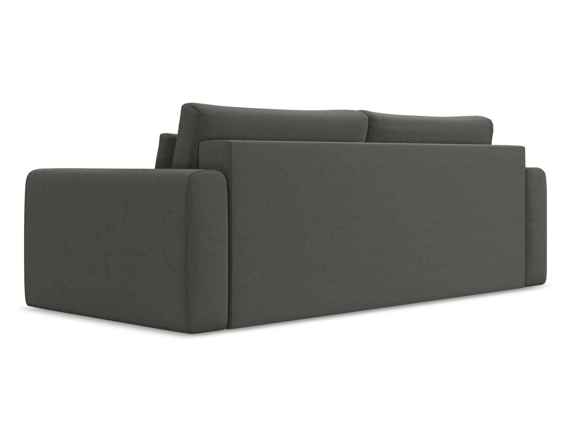 Velvet 3-Seater Sofa with Sleeping Function KAPUA Steel Gray