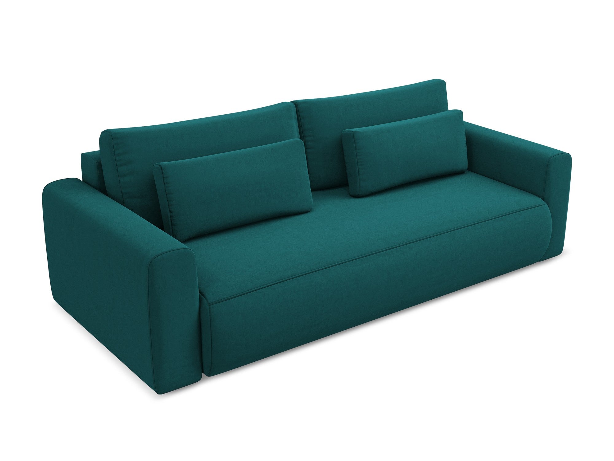 Velvet 3-Seater Sofa with Sleeping Function KAPUA Sea Green