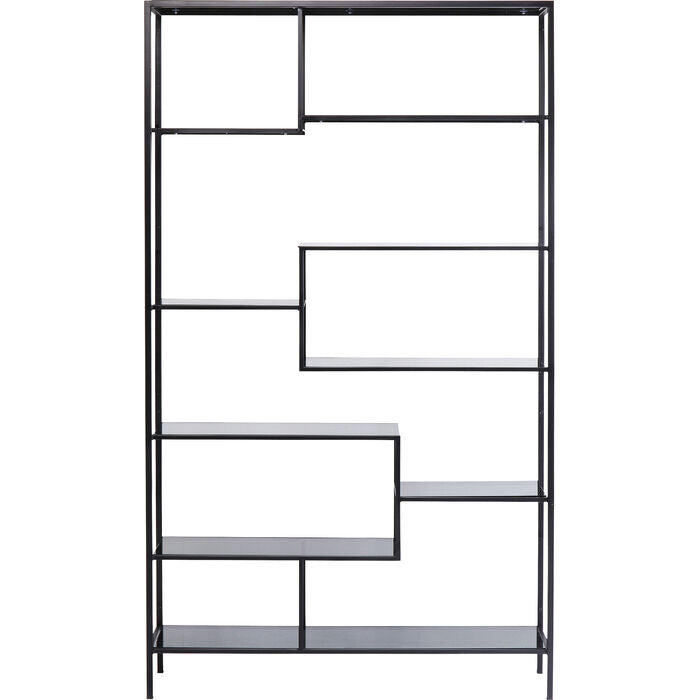 Black loft bookcase