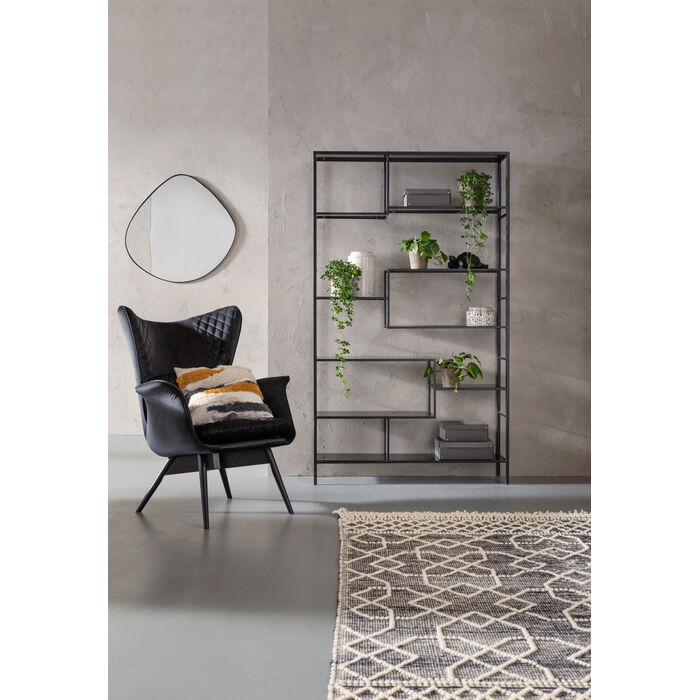 Black loft bookcase