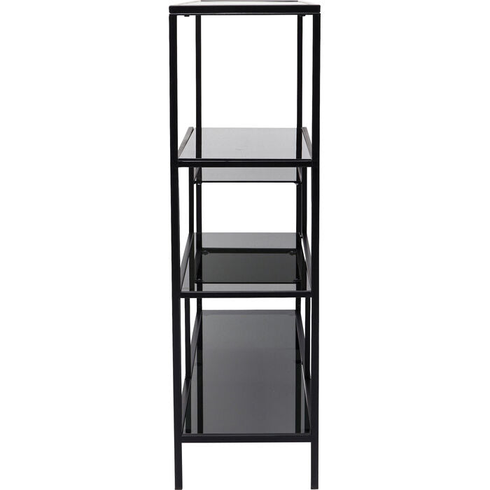 Console with shelves black loft