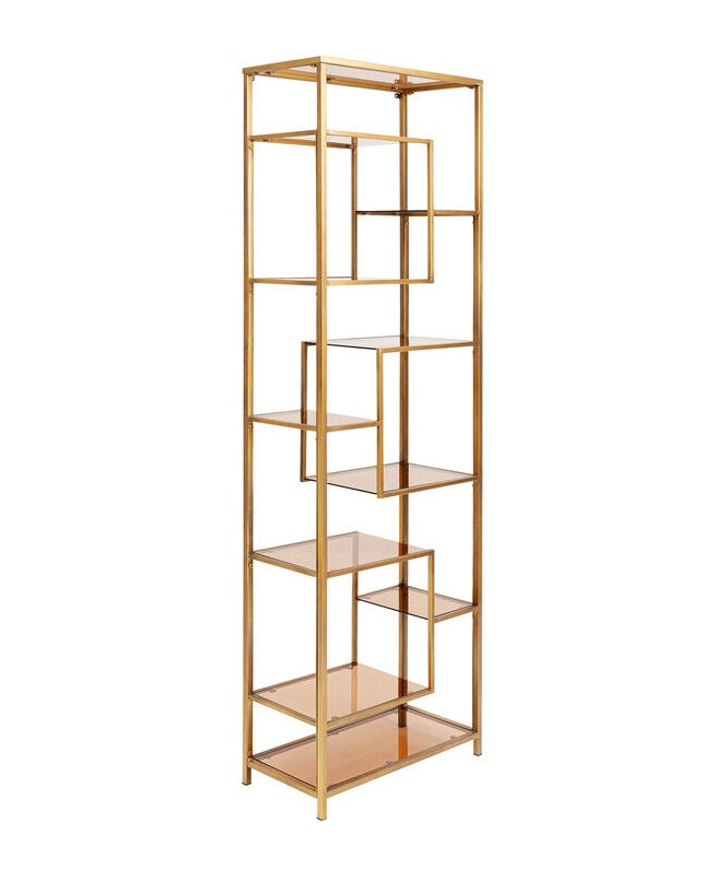 High golden loft shelf