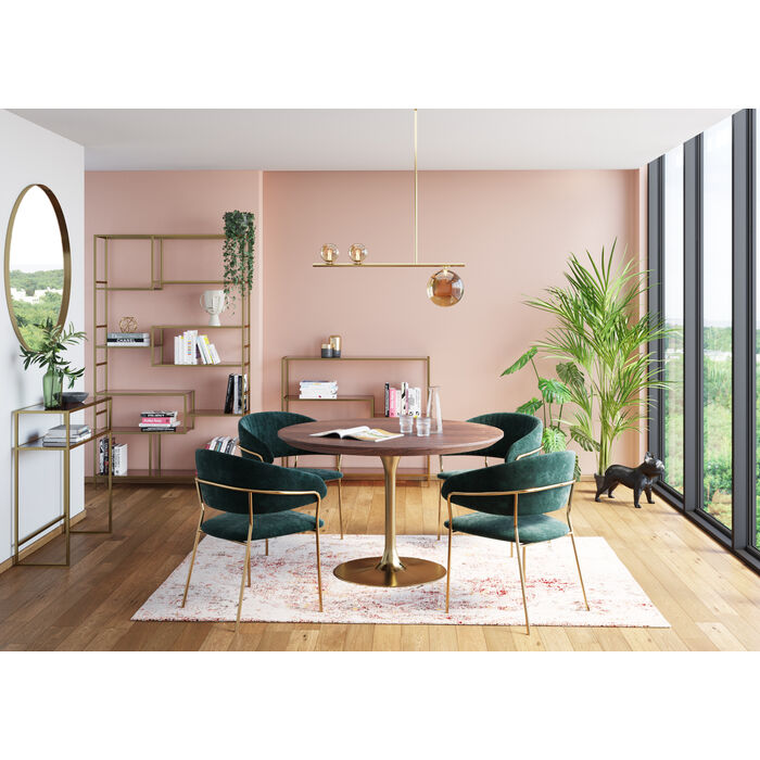 Console with shelves loft golden