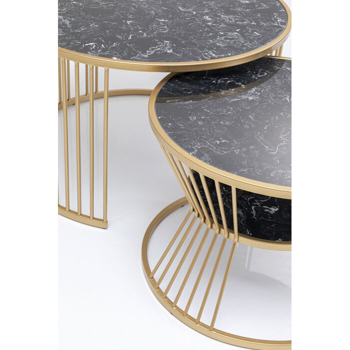 A set of roma marble coffee tables with zloty