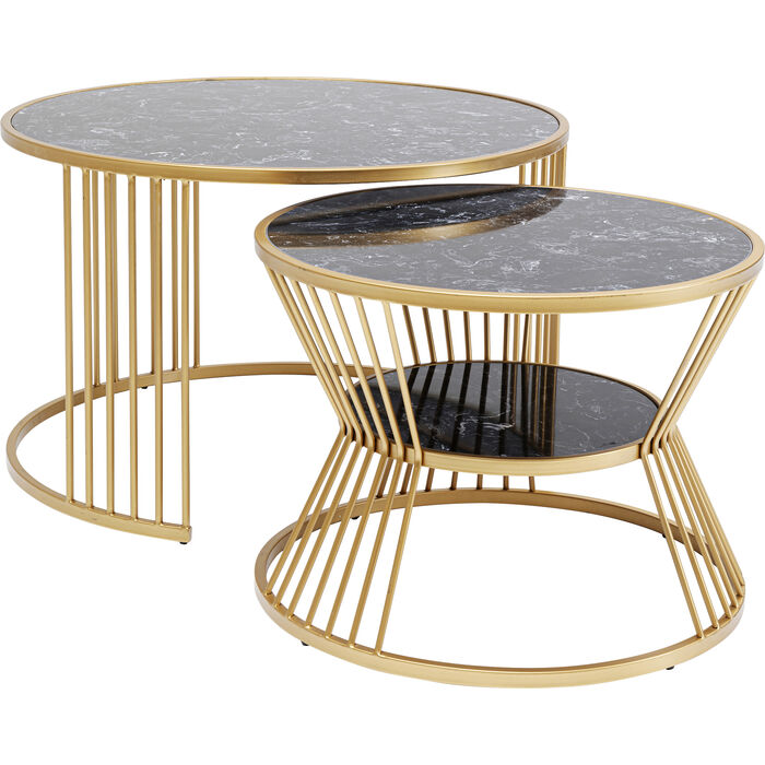 A set of roma marble coffee tables with zloty