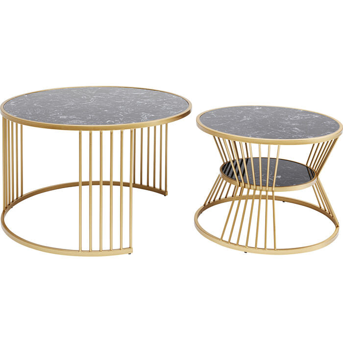 A set of roma marble coffee tables with zloty