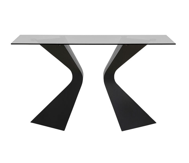 Skleněná konzole GLORIA černá