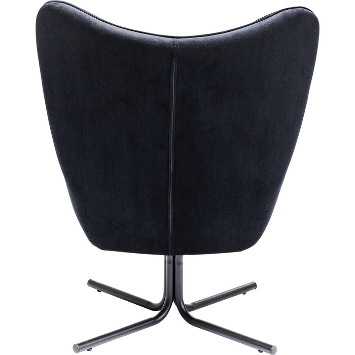 Oscar swivel chair black velvet