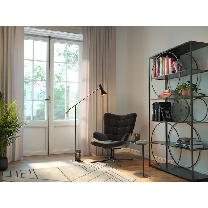 Oscar swivel chair black velvet