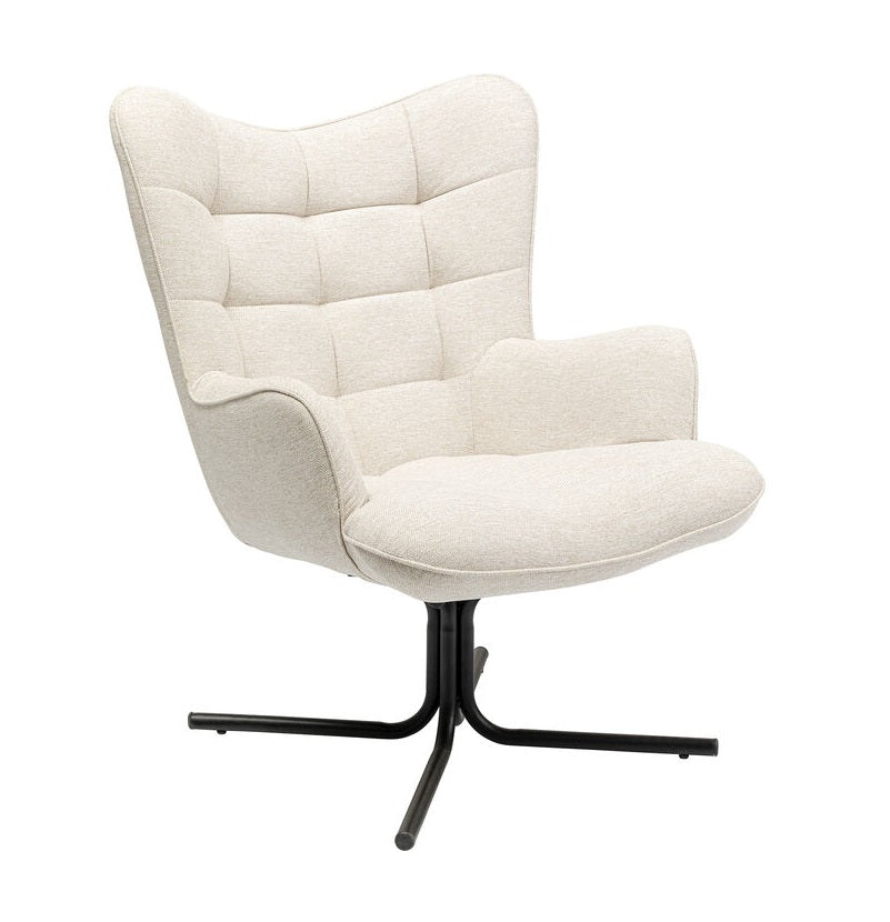 Křeslo otočné OSCAR krémový šenil