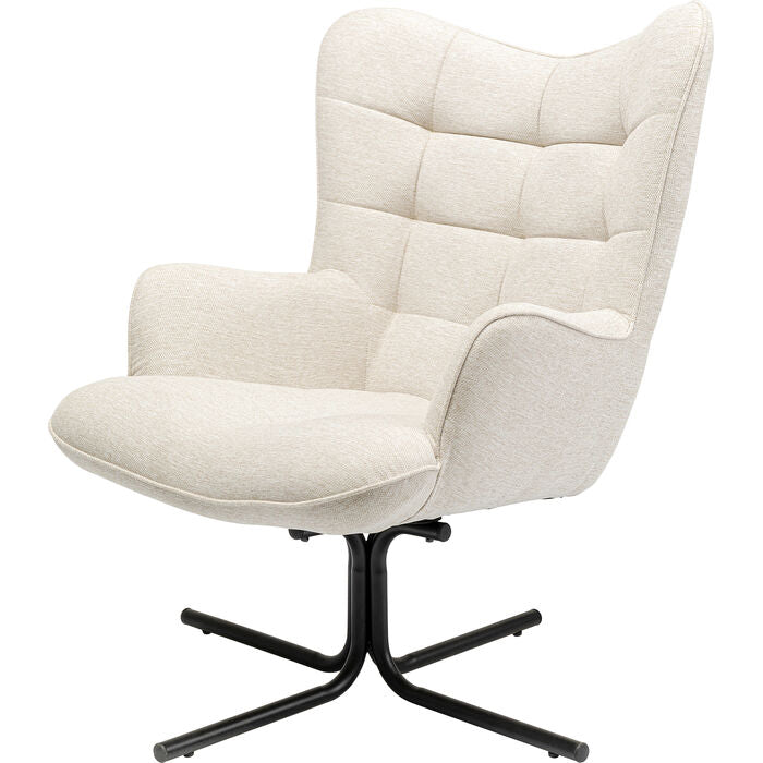 Křeslo otočné OSCAR krémový šenil