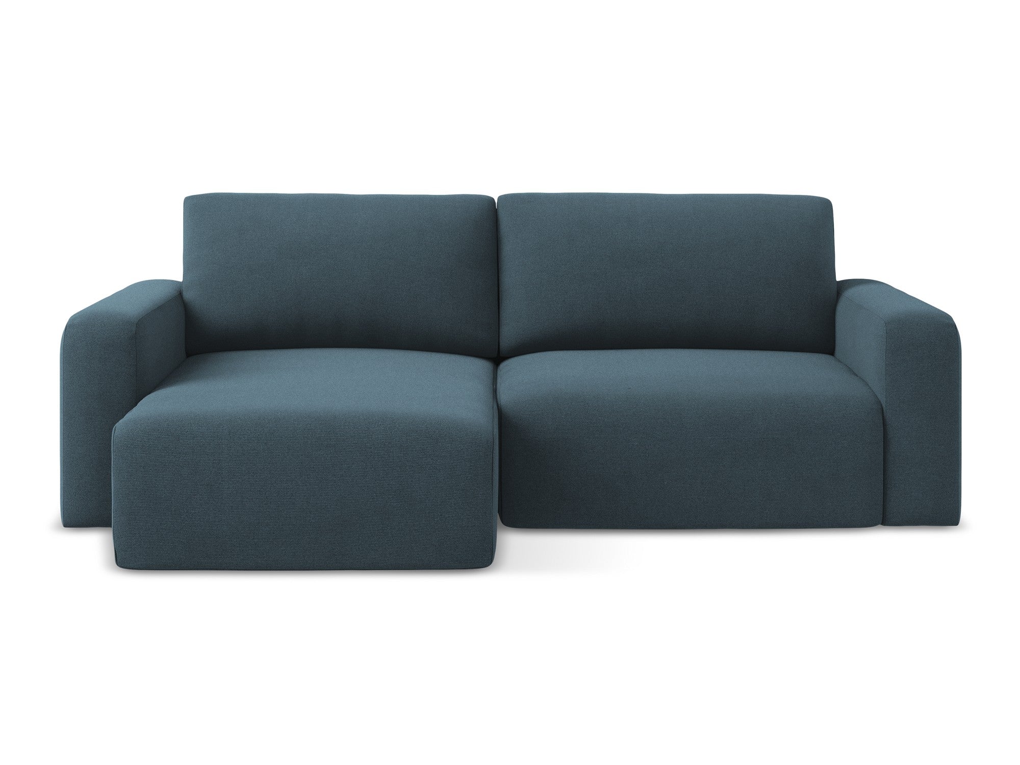 Left-sided corner sofa bed KONA in denim blue