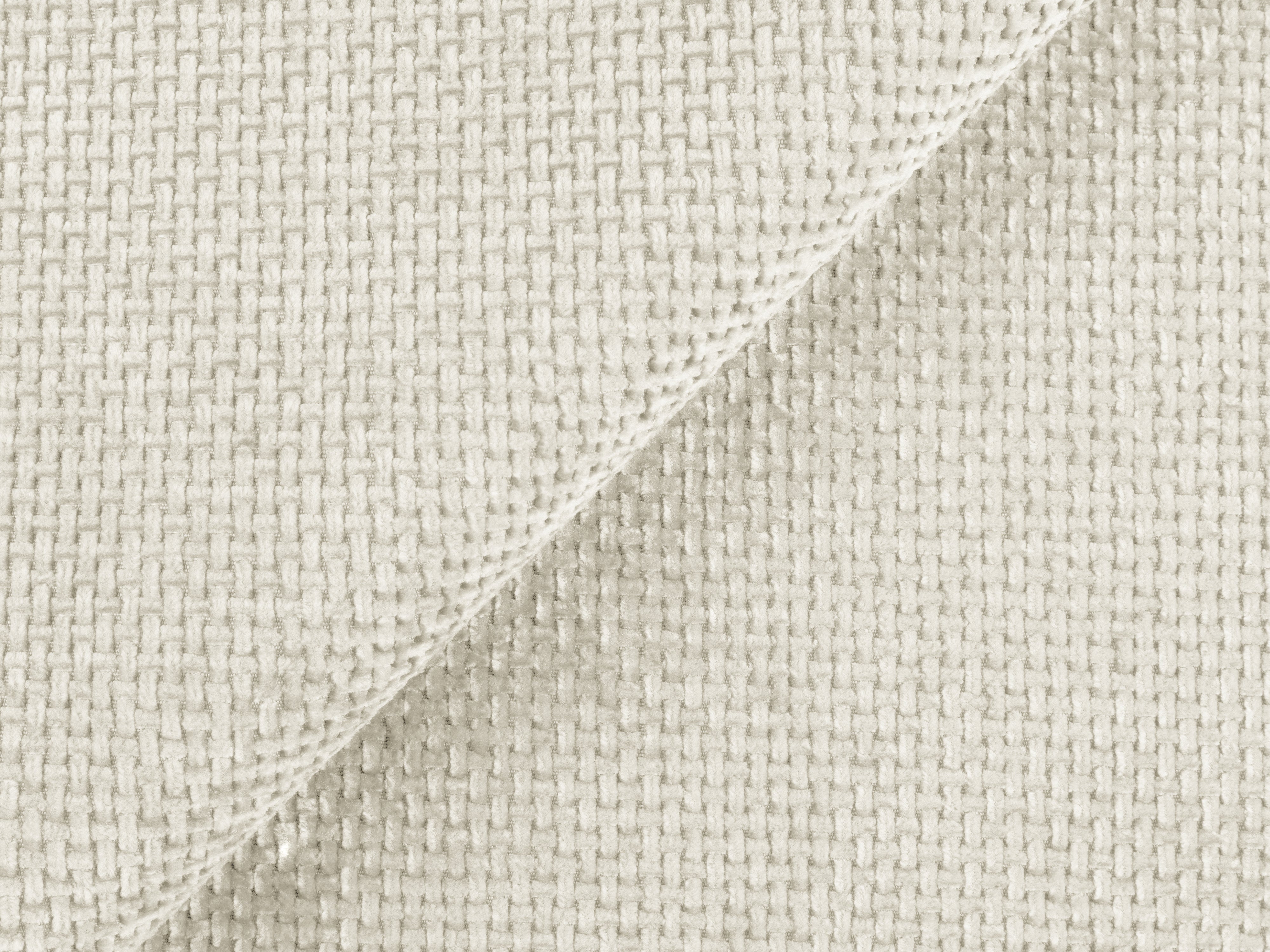 Left-sided corner sofa bed KONA white chenille