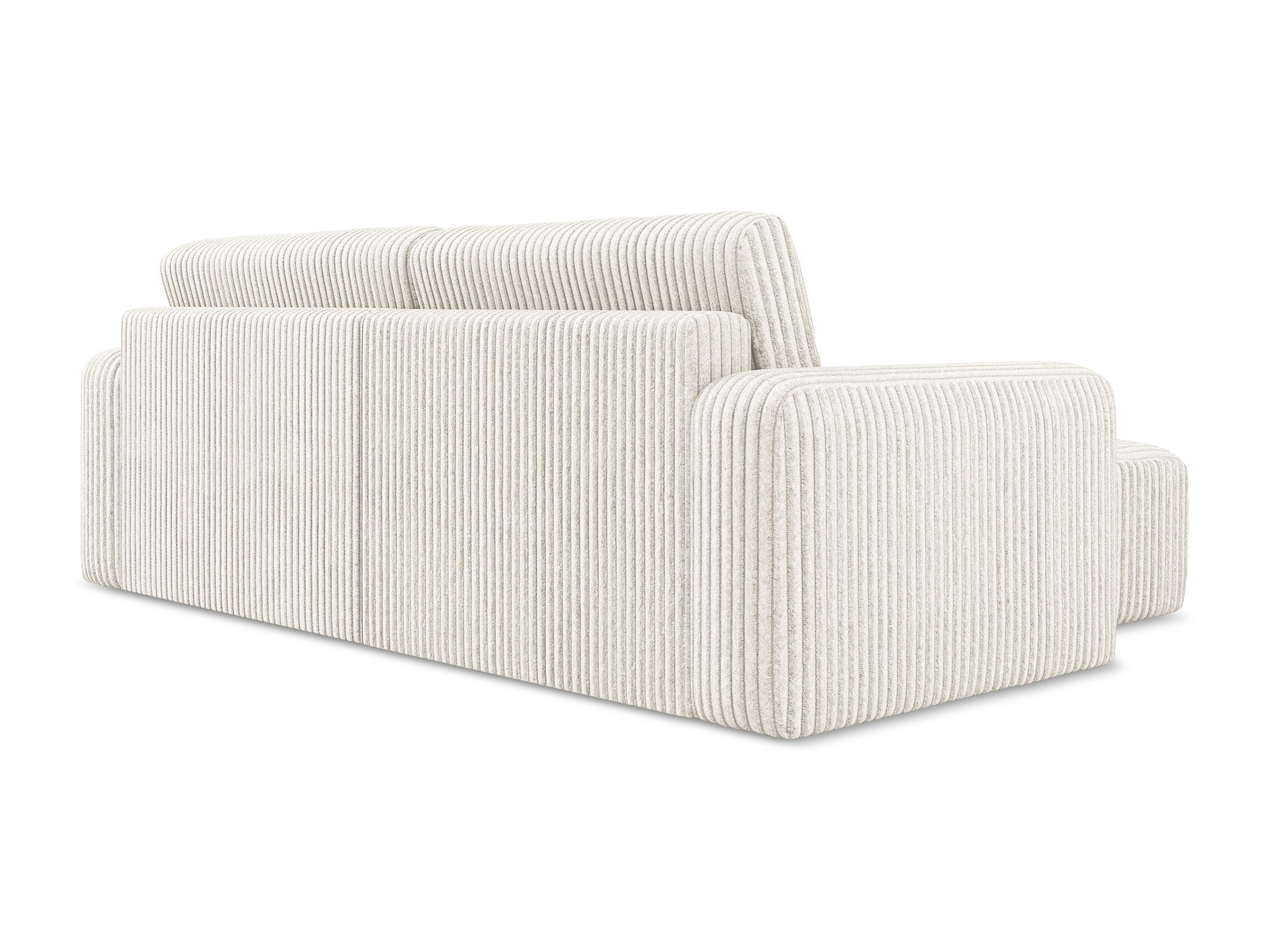 Left-sided corner sofa bed KONA light beige corduroy