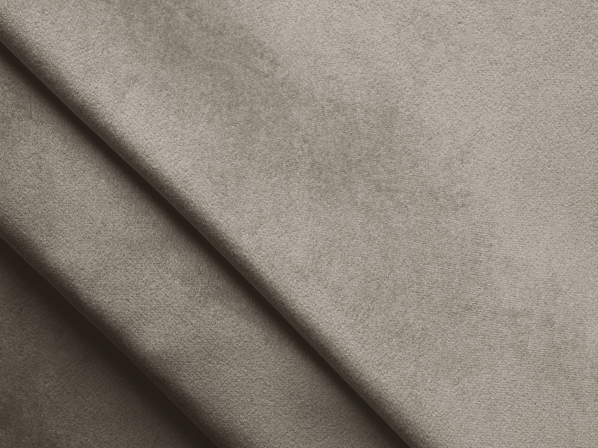 Right-facing velvet corner sofa bed KONA taupe
