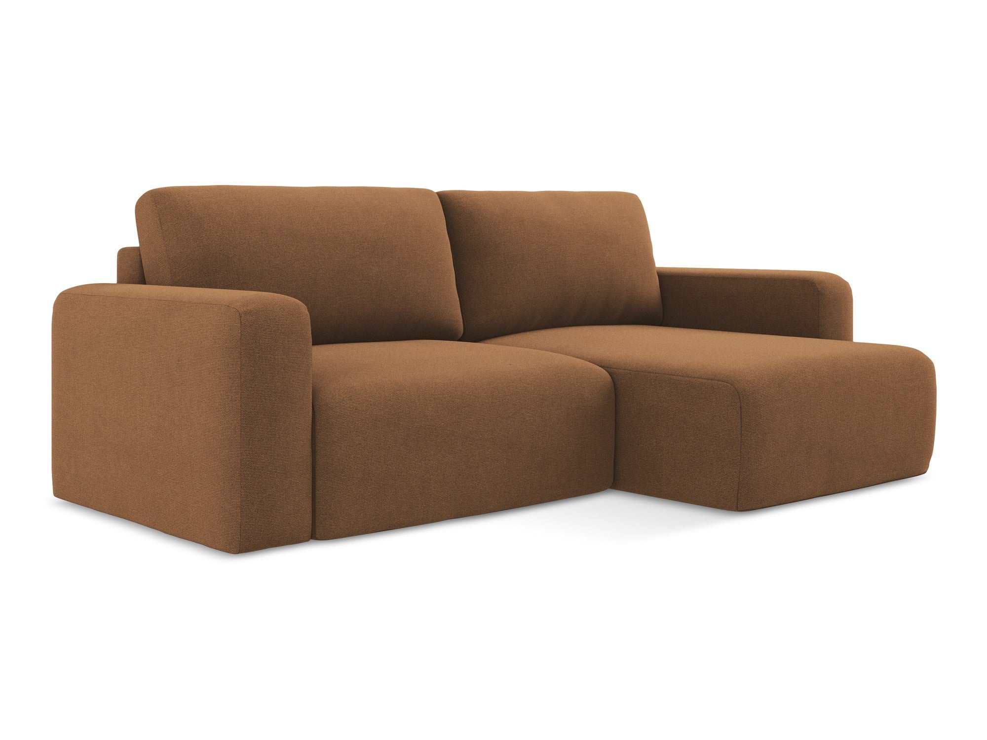 Right-sided corner sofa bed KONA terracotta