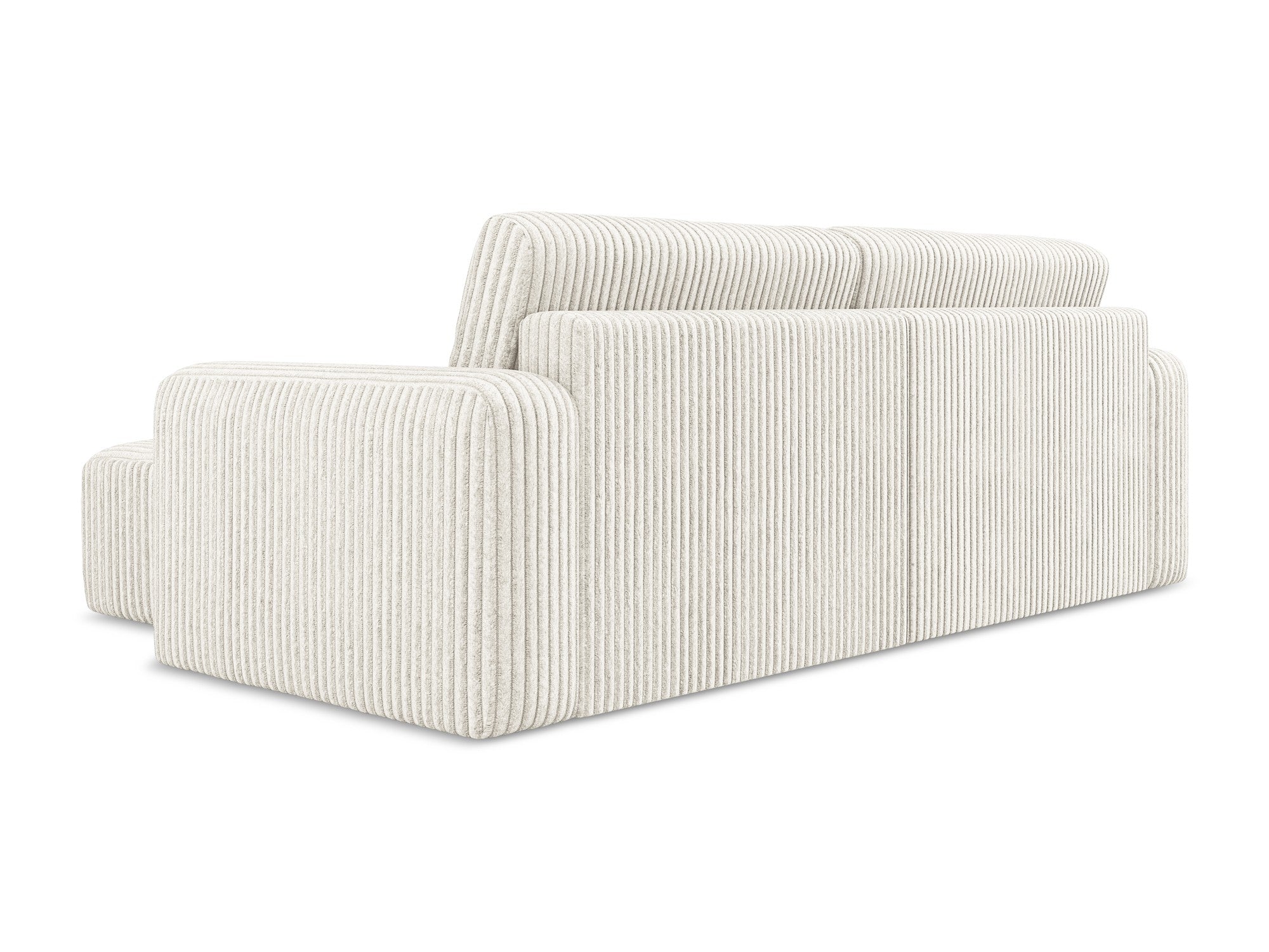 Right-facing corner sofa bed KONA light beige corduroy